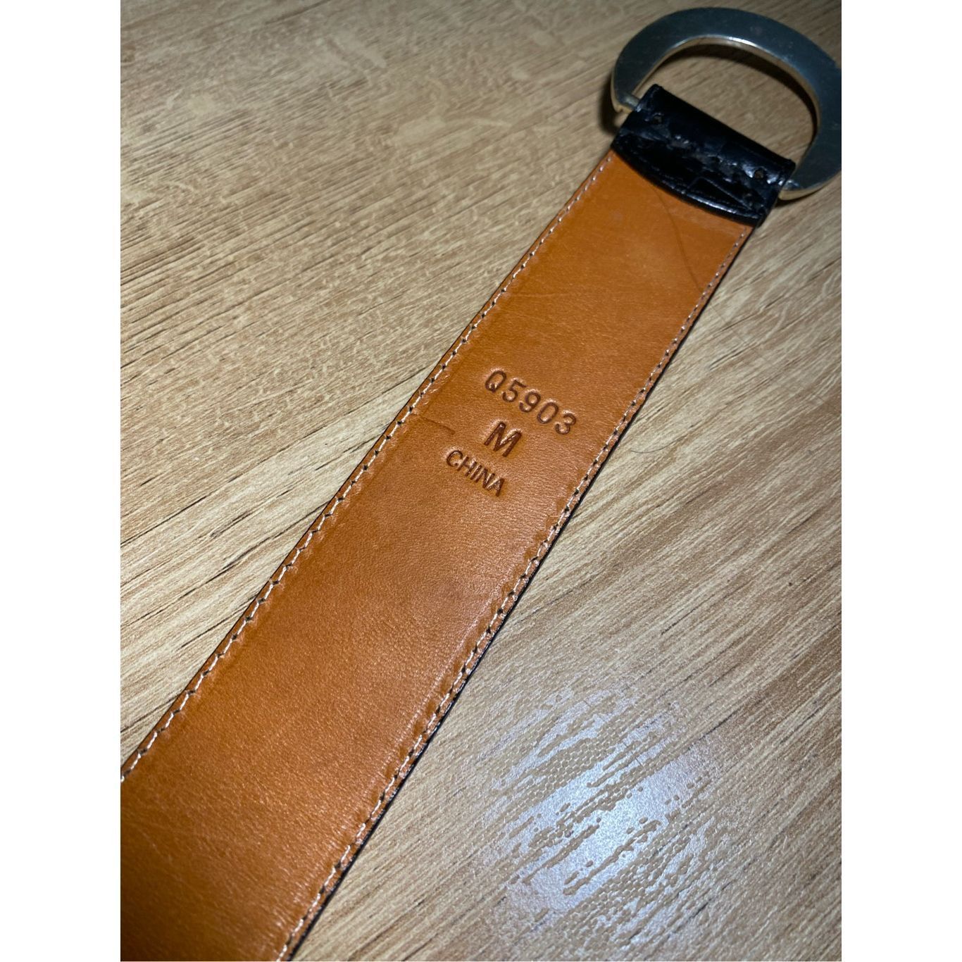 Other Belt - Black Leather-feel Silver Buckle Belt Size ONE SIZE - 4 Thumbnail