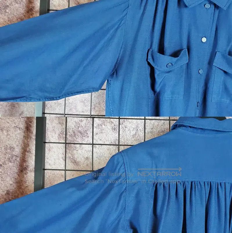 Dior Dior Blue Wool Blend Long Sleeve Shirt . Size M / US 6-8 / IT 42-44 - 4 Thumbnail