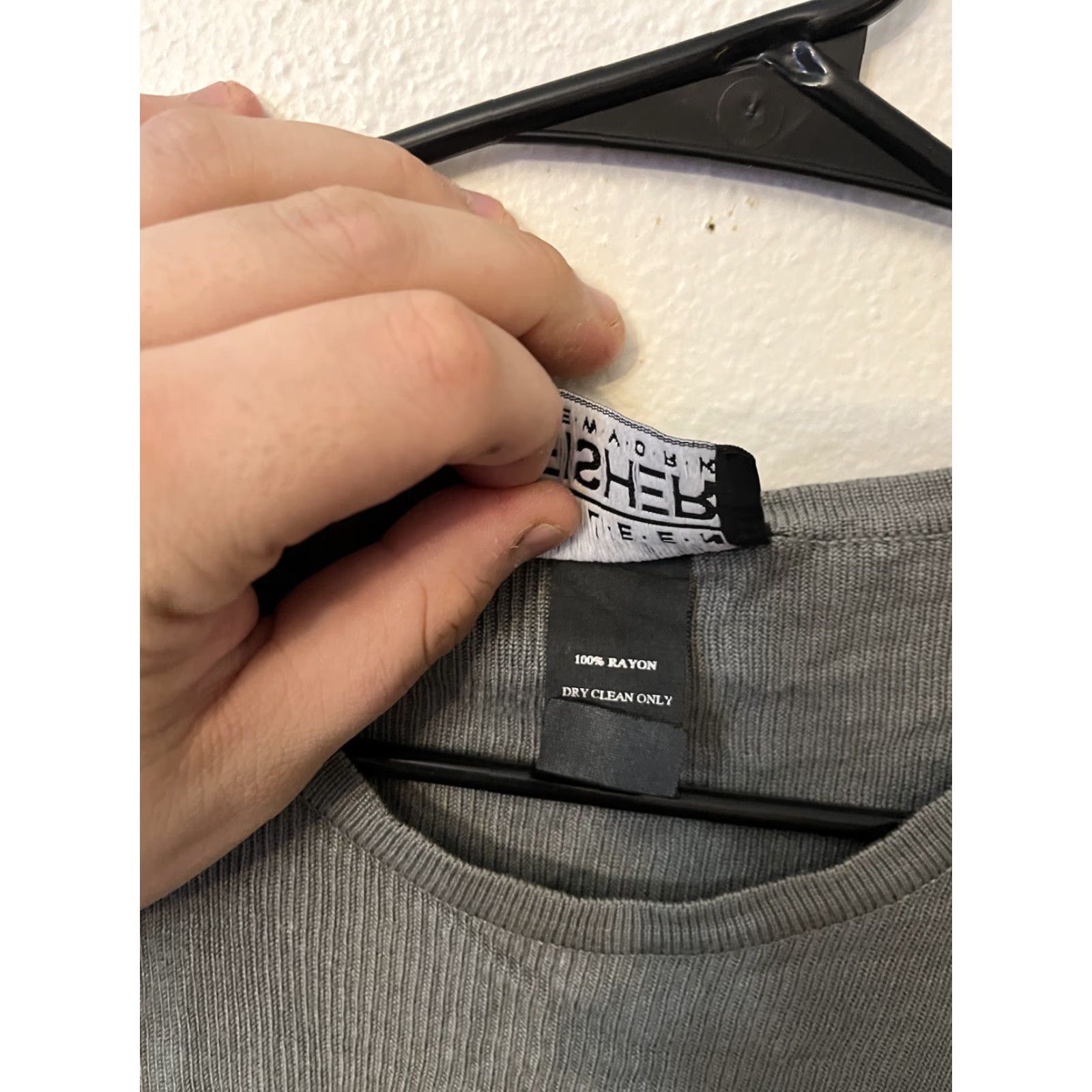 Eileen Fisher VINTAGE Eileen Fisher Women's Tunic Top Long Sleeve Rayon Gray L 90s, Boho, Feminine Size L / US 10 / IT 46 - 4 Thumbnail