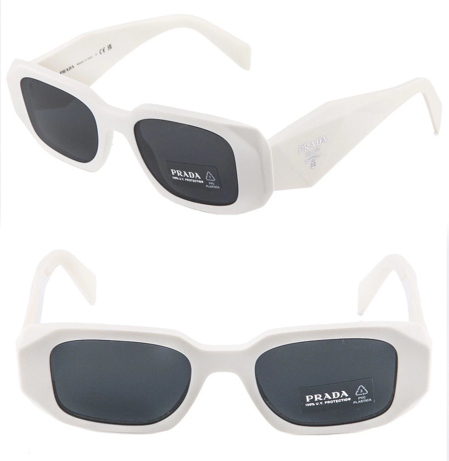 Prada PRADA PR17WS 17W SYMBOLE White Gray Fashion Sunglasses Size ONE SIZE - 1 Thumbnail