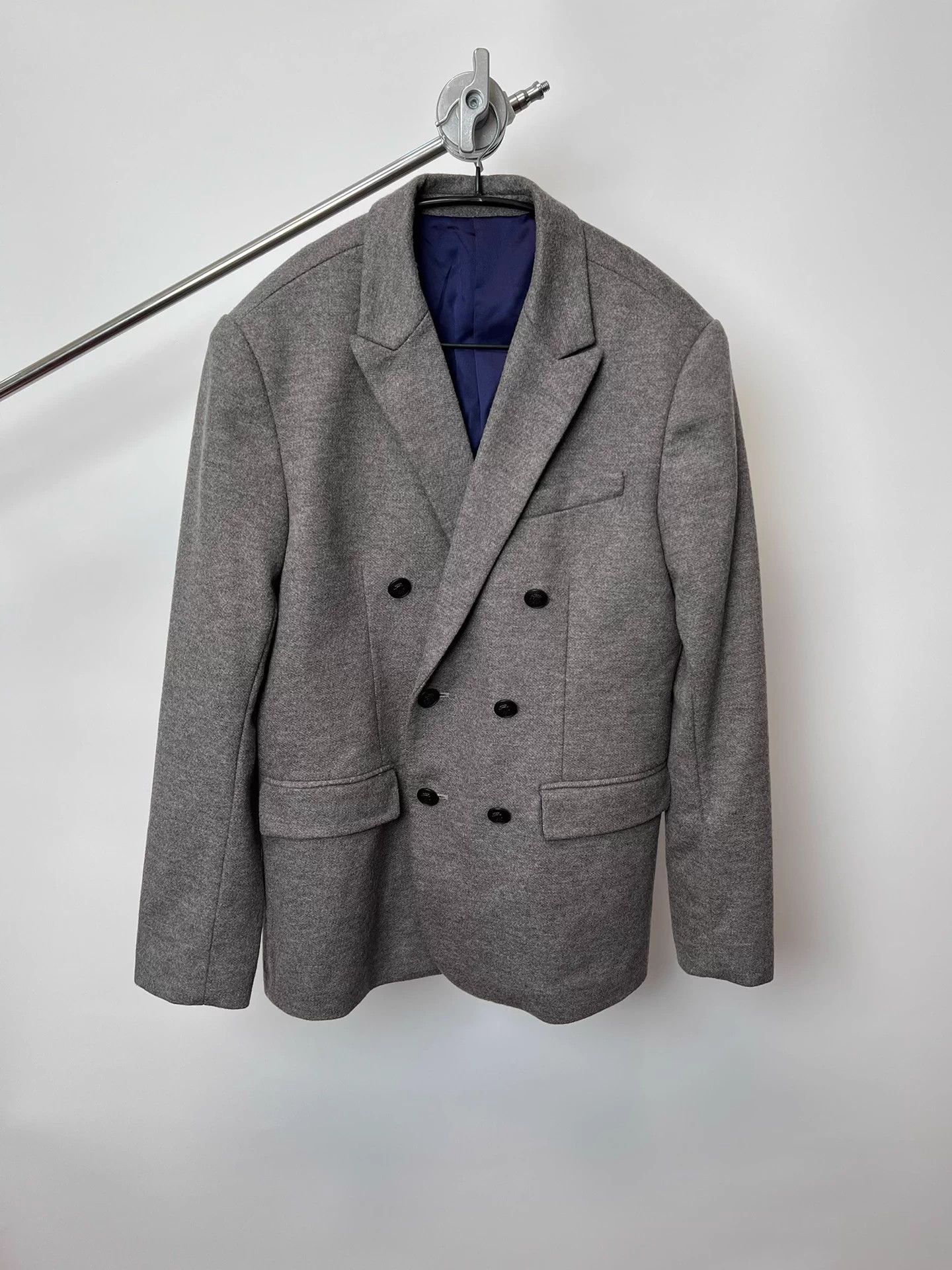 Helmut Lang Helmut Lang Purple Lining Wool Blend Tailored Blazer L Size 48S - 1 Thumbnail