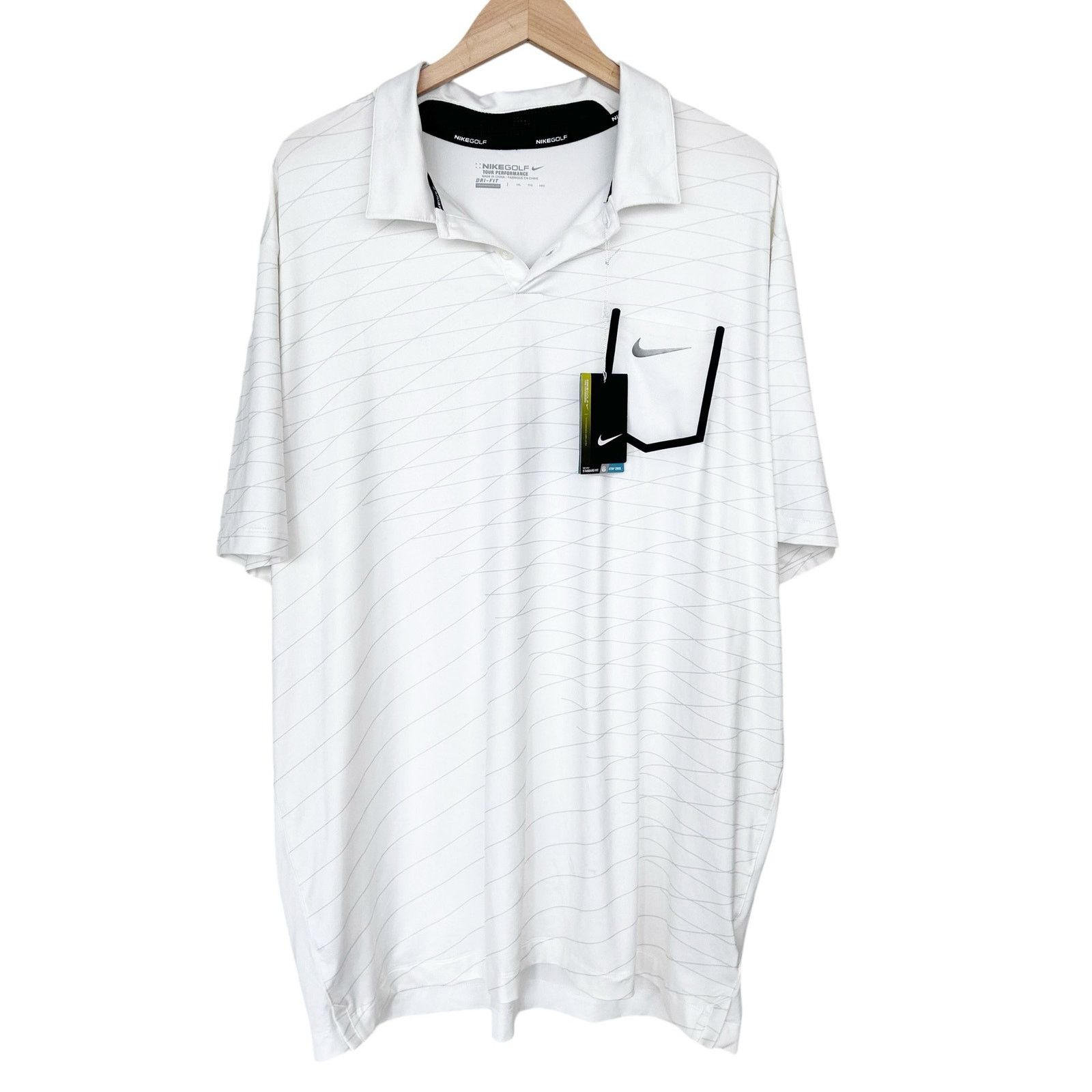 Nike Nike Golf Tour Performance White Short Sleeve Polo Sz XXL Size US XXL / EU 58 / 5 - 9 Thumbnail