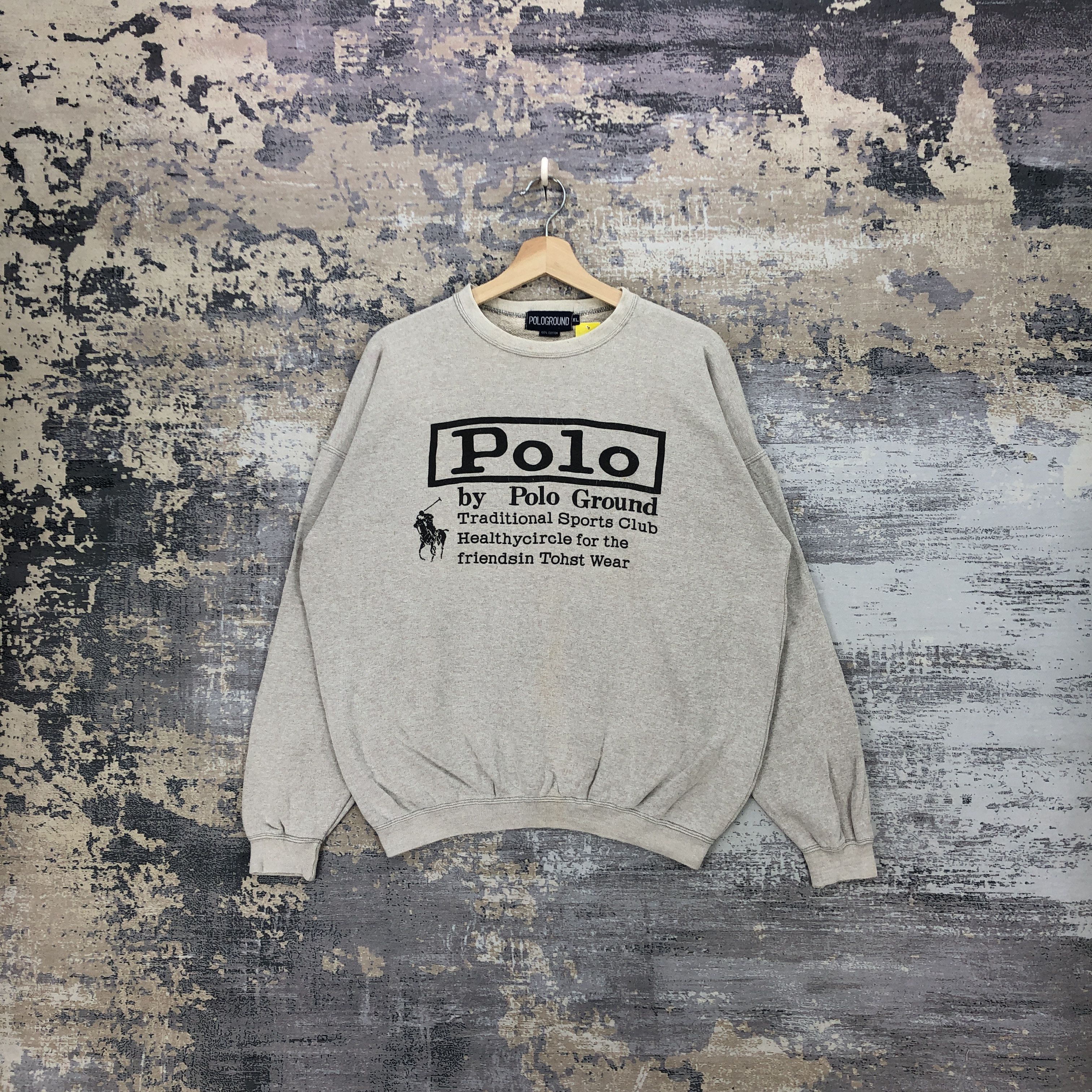 Japanese Brand × Vintage Vintage 90s Polo Ground Sweater Sweatshirt Jumper Size US XL / EU 56 / 4 - 1 Thumbnail