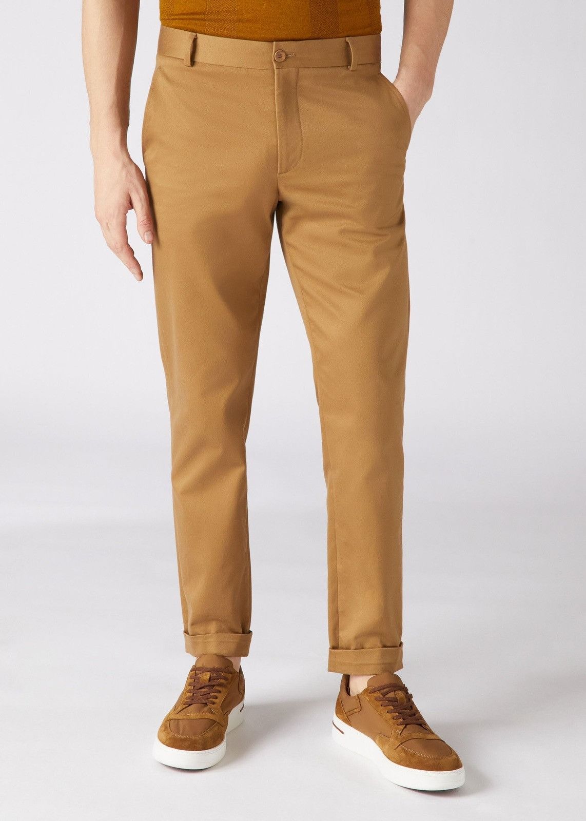 image of Loro Piana O1Loc1C0124 Chino Plain Cotton Pant In Brown, Men's (Size 30)