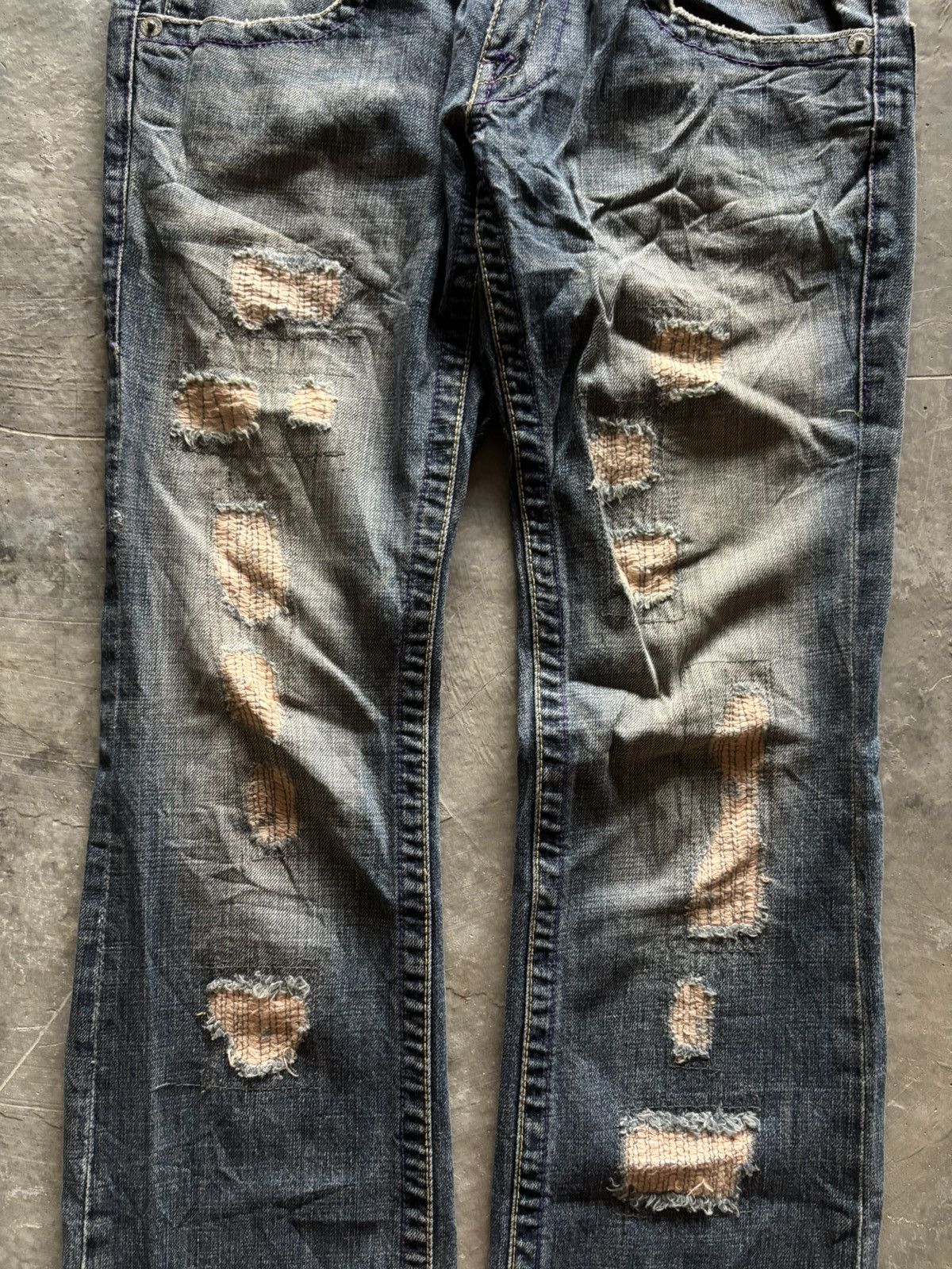 If Six Was Nine VANQUISH flare distressed patchwork rusty mudmax japanese Size US 29 - 12 Thumbnail