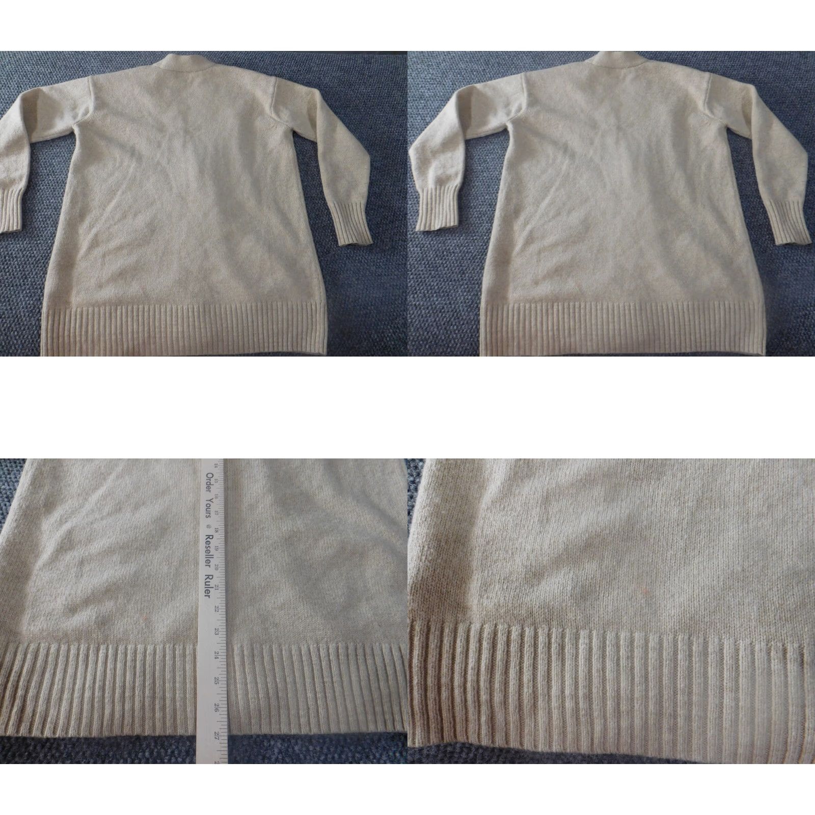 Vintage Chicos Sweater Cardigan Beige Wool Button Mock Neck Long Sleeve Regular Size 0 Womens Designer Vintage? No (adjusted) Size XS / US 0-2 / IT 36-38 - 8 Thumbnail