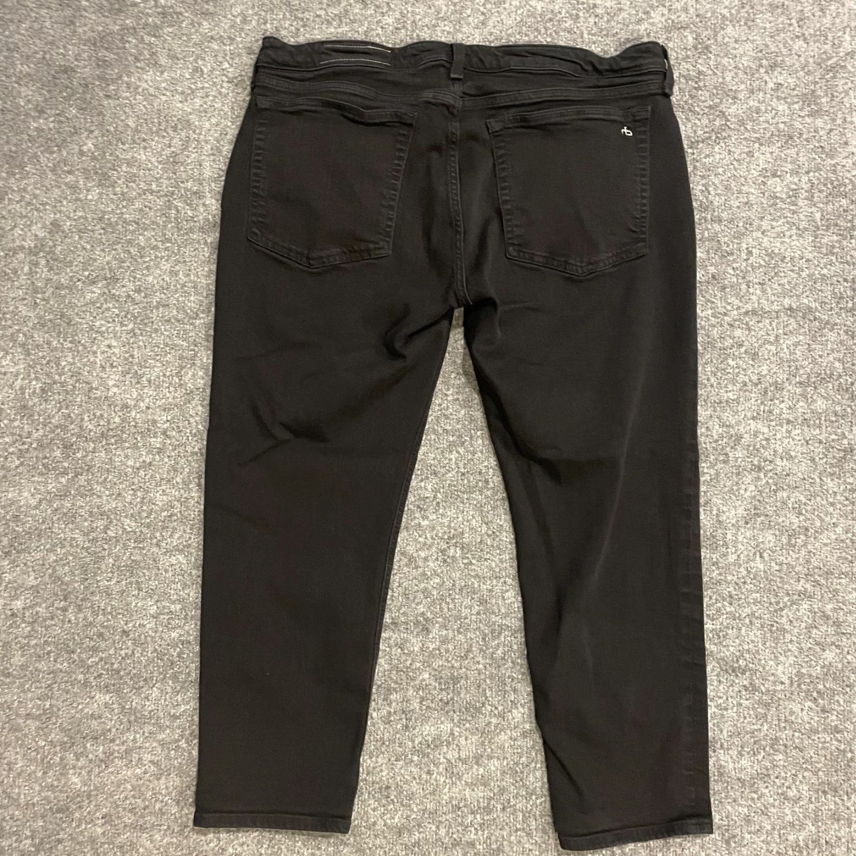 Rag & Bone Rag & Bone Jeans Womens Slim Boyfriend Low Rise Rag & Bone Black Denim Stretch 32 Inseam 25 in Zip Pocket Five-Pocket Vintage No Men’s? Size 24" / US 00 / IT 34 - 2 Thumbnail
