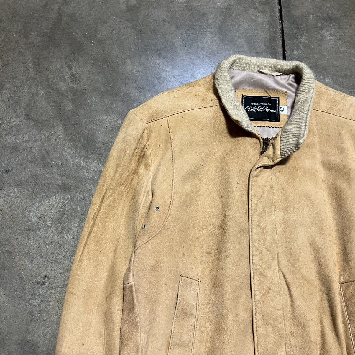 Saks Fifth Avenue Vintage Saks Fifth Ave Suede Leather Bomber Jacket 70s 80s Size US M / EU 48-50 / 2 - 5 Thumbnail