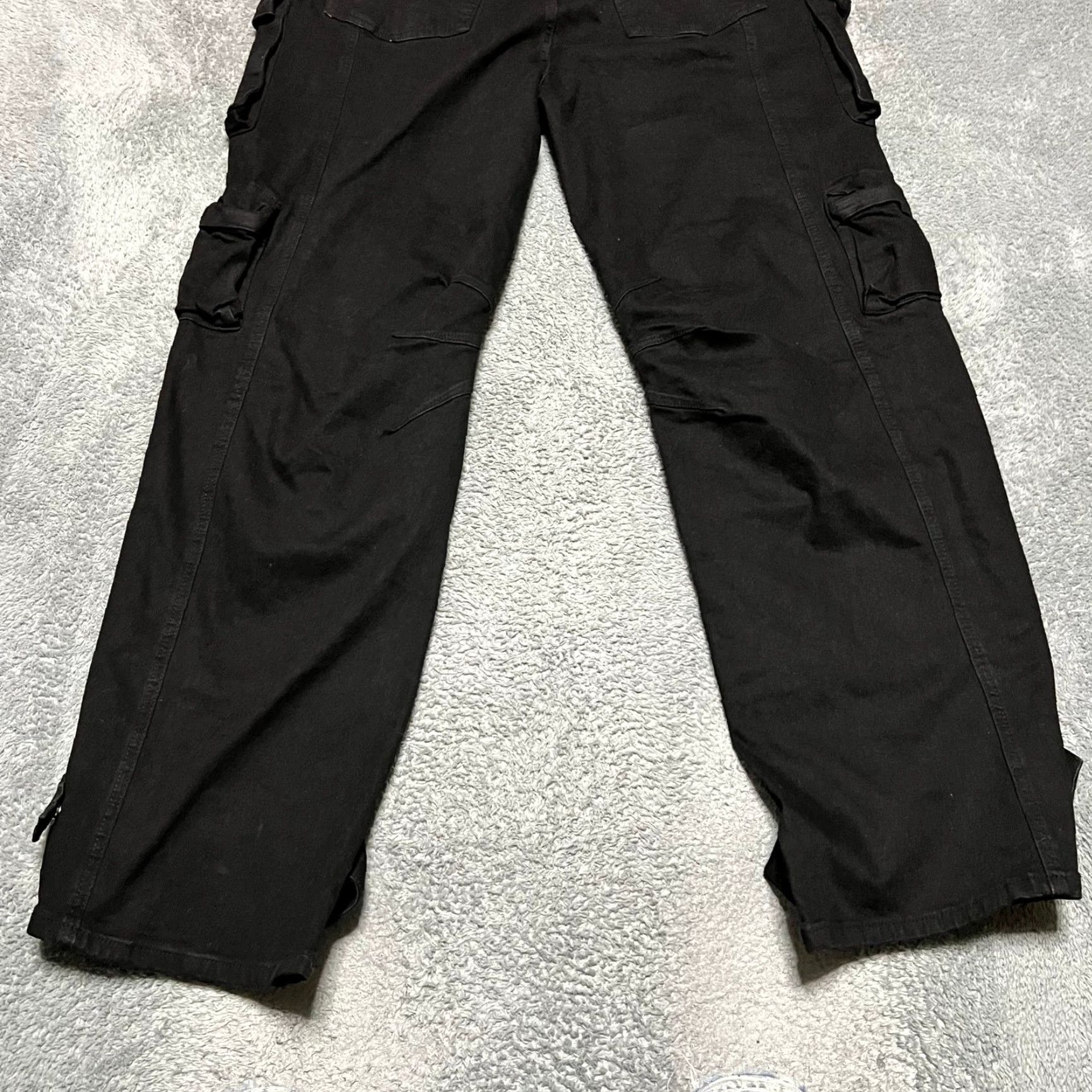 Vintage Rockstar Denim Men Cargo Jeans Black 38 x34.5 Baggy Regular Inseam 34 RSM Mahesh Size US 38 / EU 54 - 5 Thumbnail