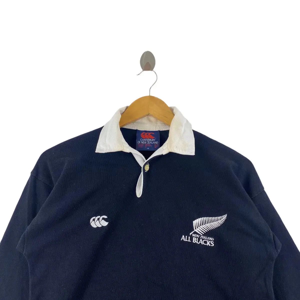 Canterbury of New Zealand Vintage CANTERBURY ALL BLACKS Rugby Polo Jersey Tee Shirt Size US S / EU 44-46 / 1 - 2 Thumbnail