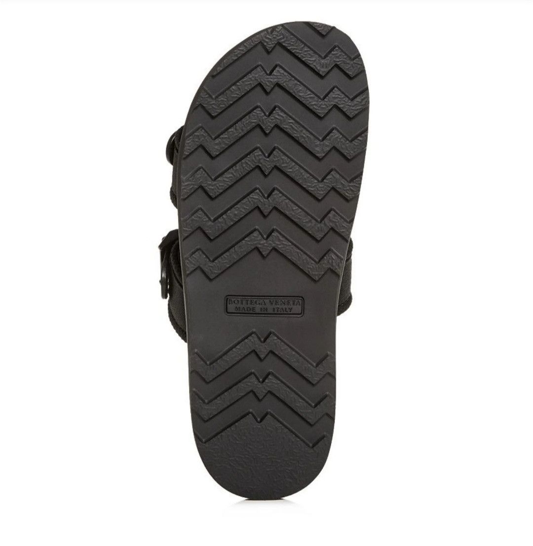 Bottega Veneta Bottega Veneta Leather & Canvas Strap Slide Sandals Size US 10 / EU 43 - 10 Thumbnail