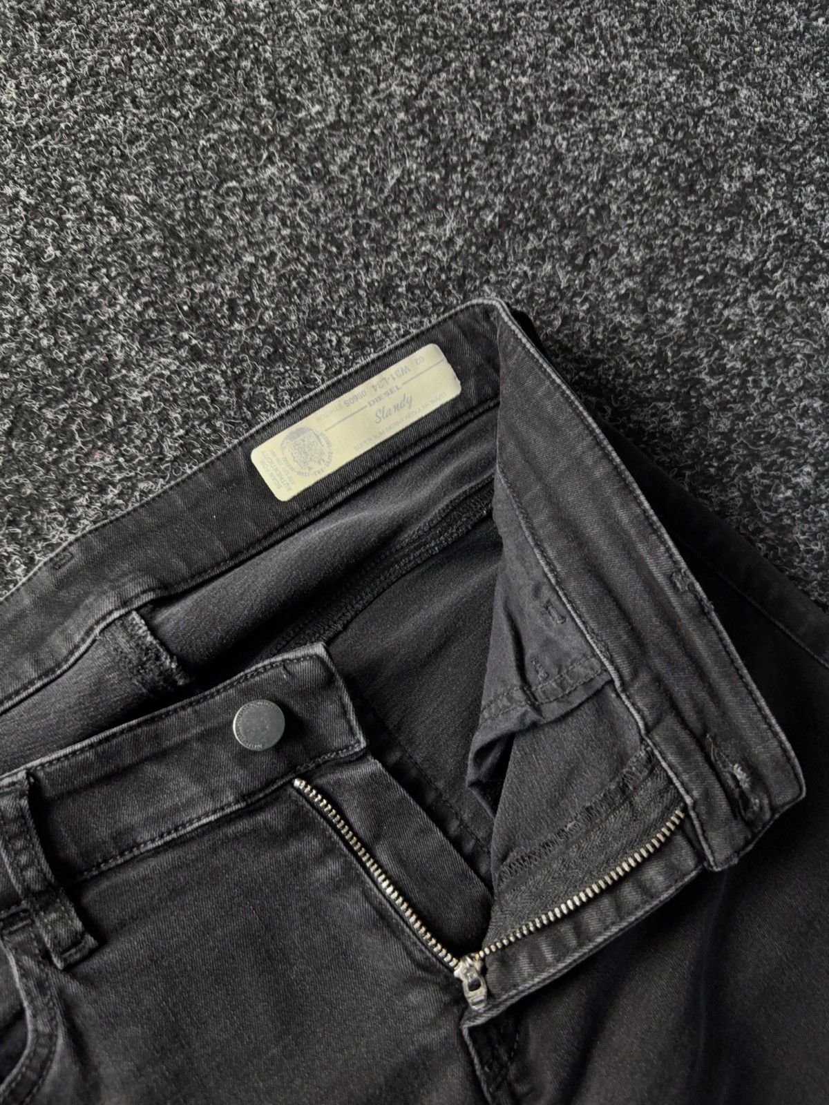 Diesel Designer 00s Diesel Slandy Skinny Jeans Black Stretch Italy Size 30" / US 8 / IT 44 - 6 Thumbnail