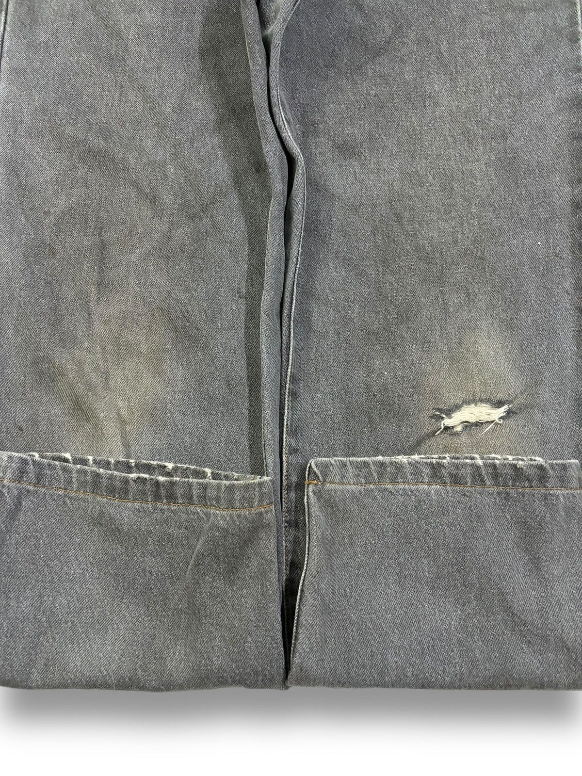 Uniqlo Vintage 90s Uniqlo Dirty Faded Loose Taper Ripped Jeans Size US 32 / EU 48 - 10 Thumbnail