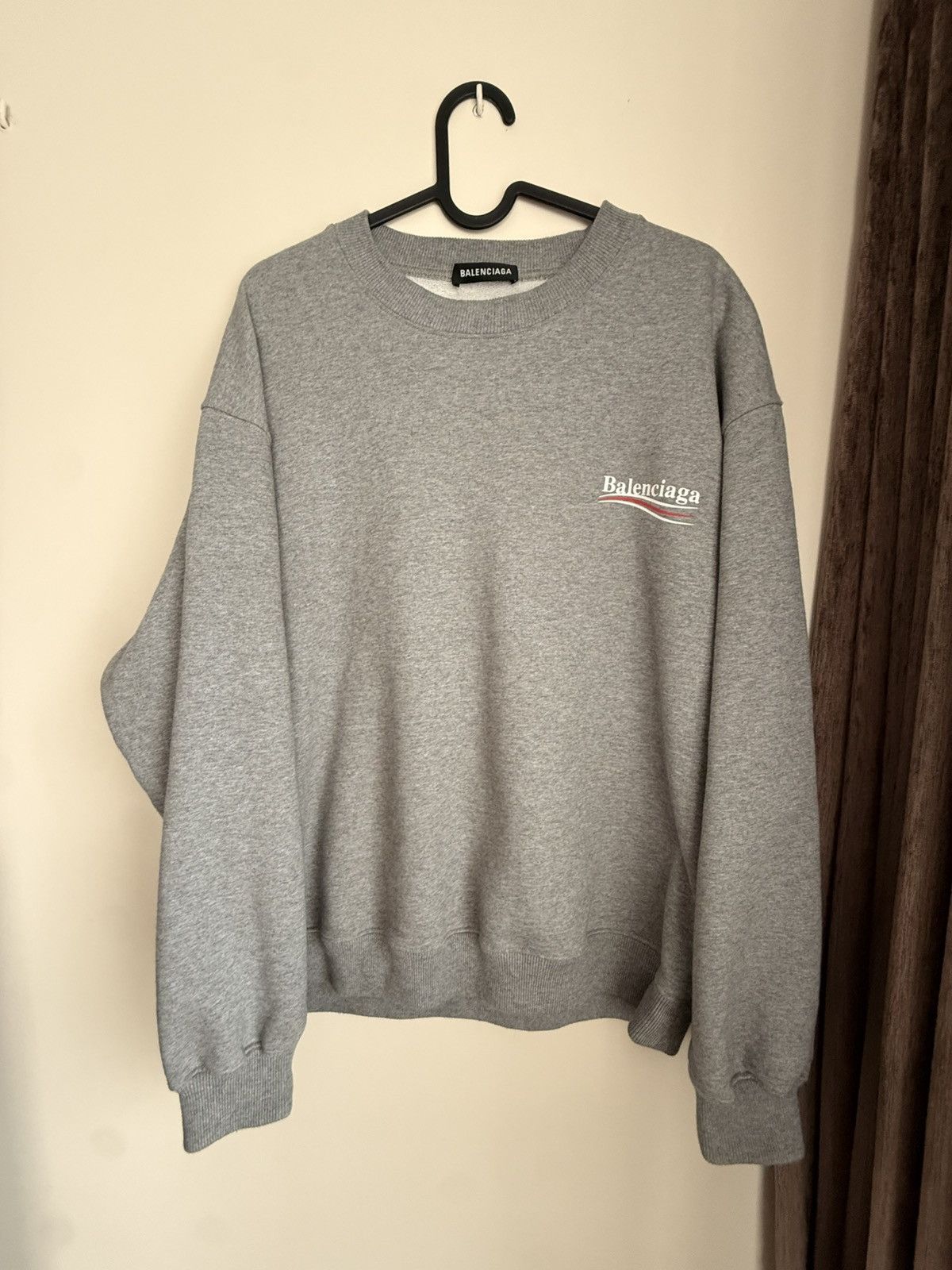Balenciaga Political Campaign Grey Sweatshirt Size M