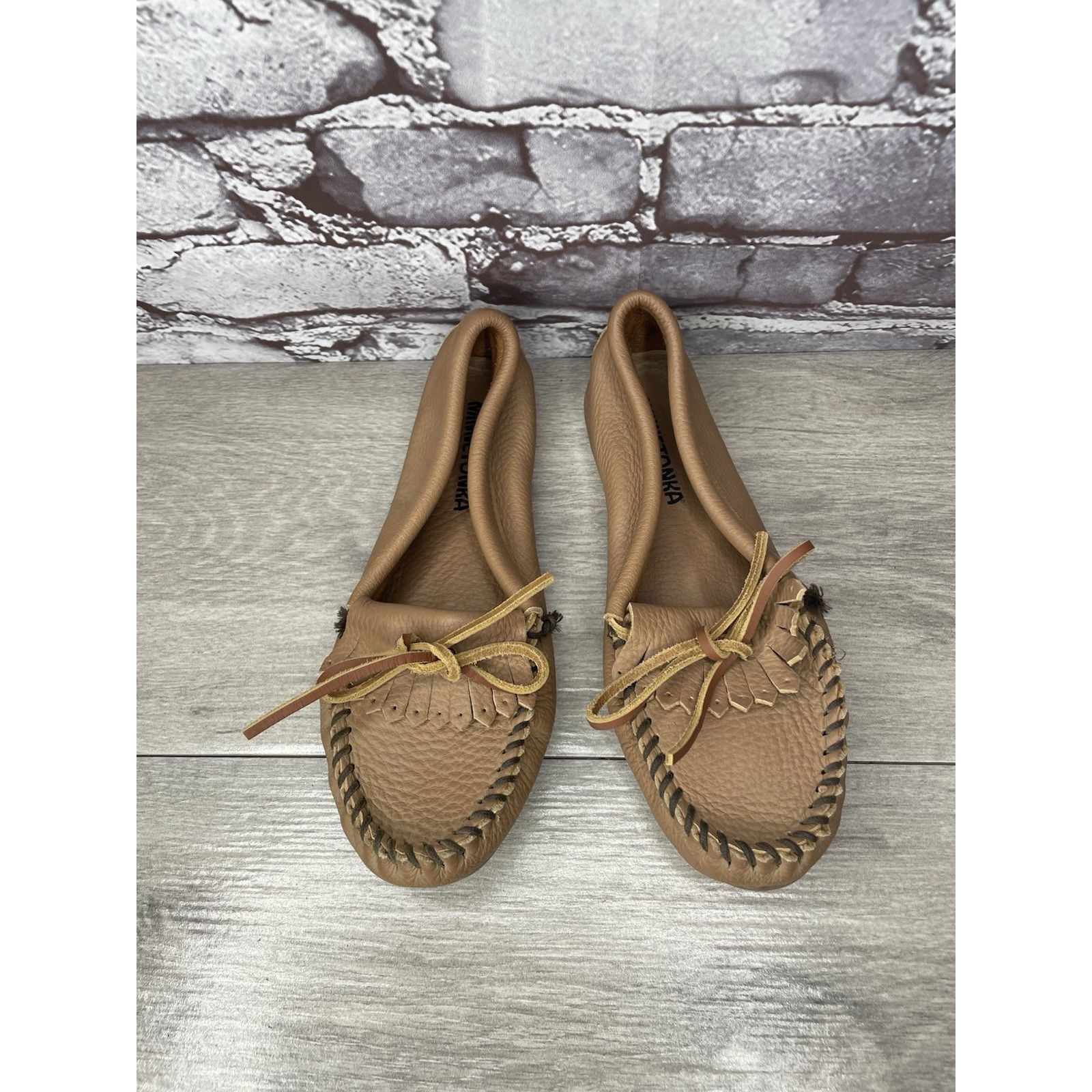 Minnetonka Minnetonka Moccasins Brown Leather Driving Moccasin Loafers Size US 6 / IT 36 - 4 Thumbnail