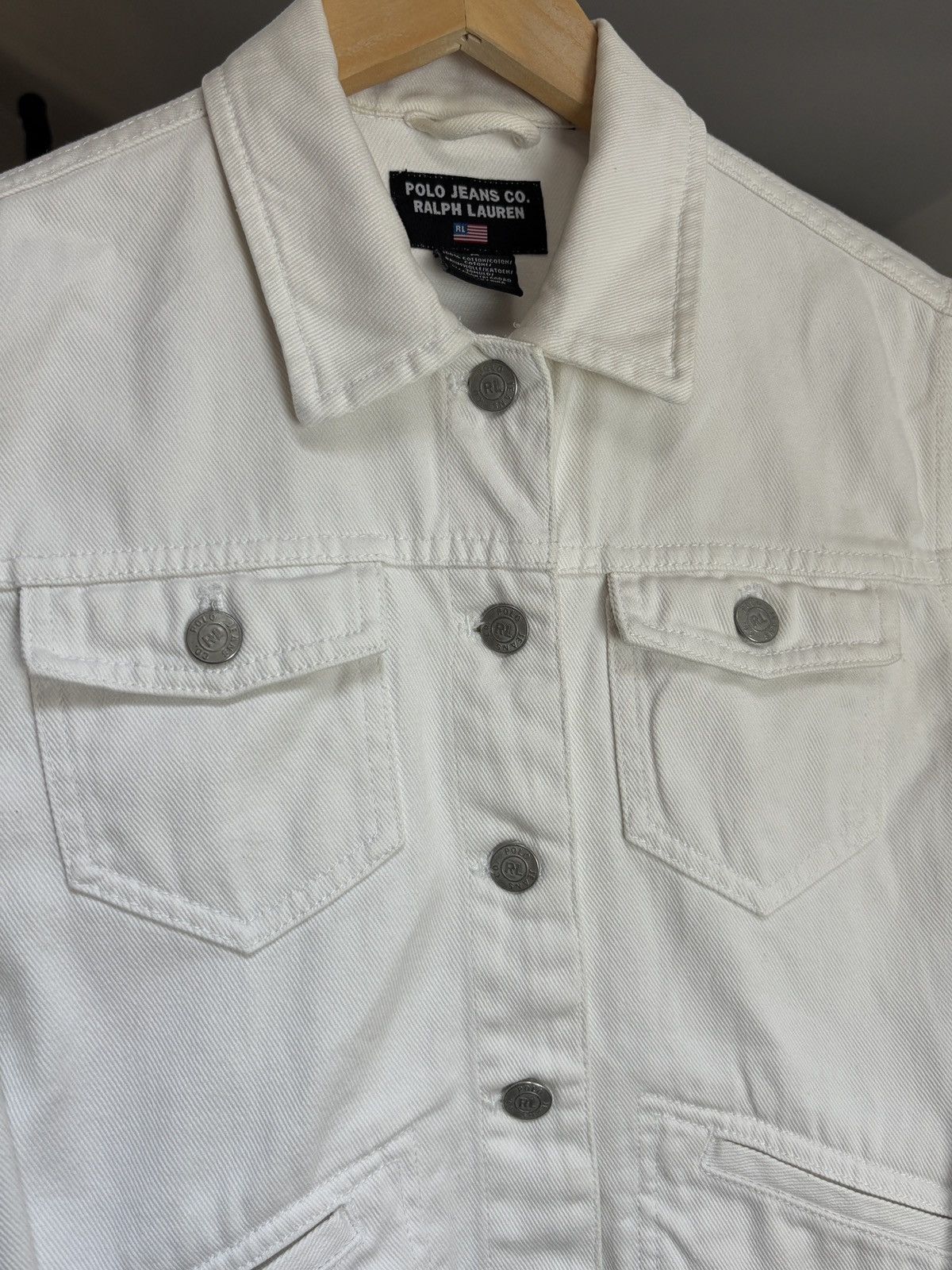 Ralph Lauren Ralph Lauren Vintage White Denim Trucker Jacket Size M / US 6-8 / IT 42-44 - 3 Thumbnail