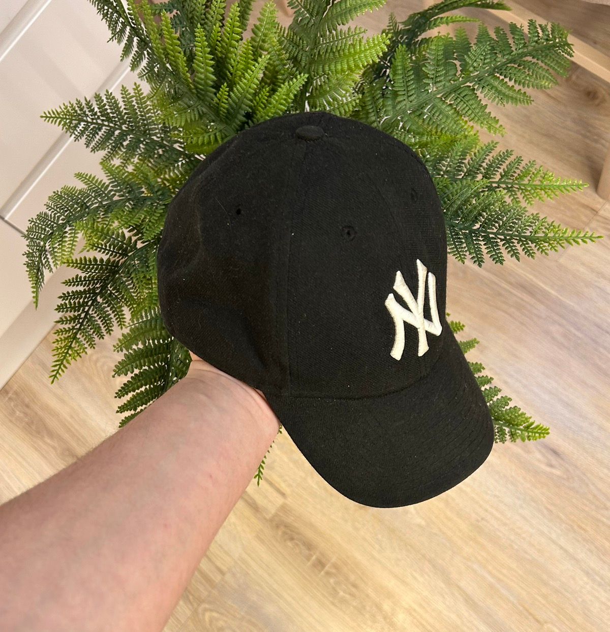 Pre-owned New Era X New York Yankees 00s Vintage Hat Cap New York Yankees Big Logo In Black