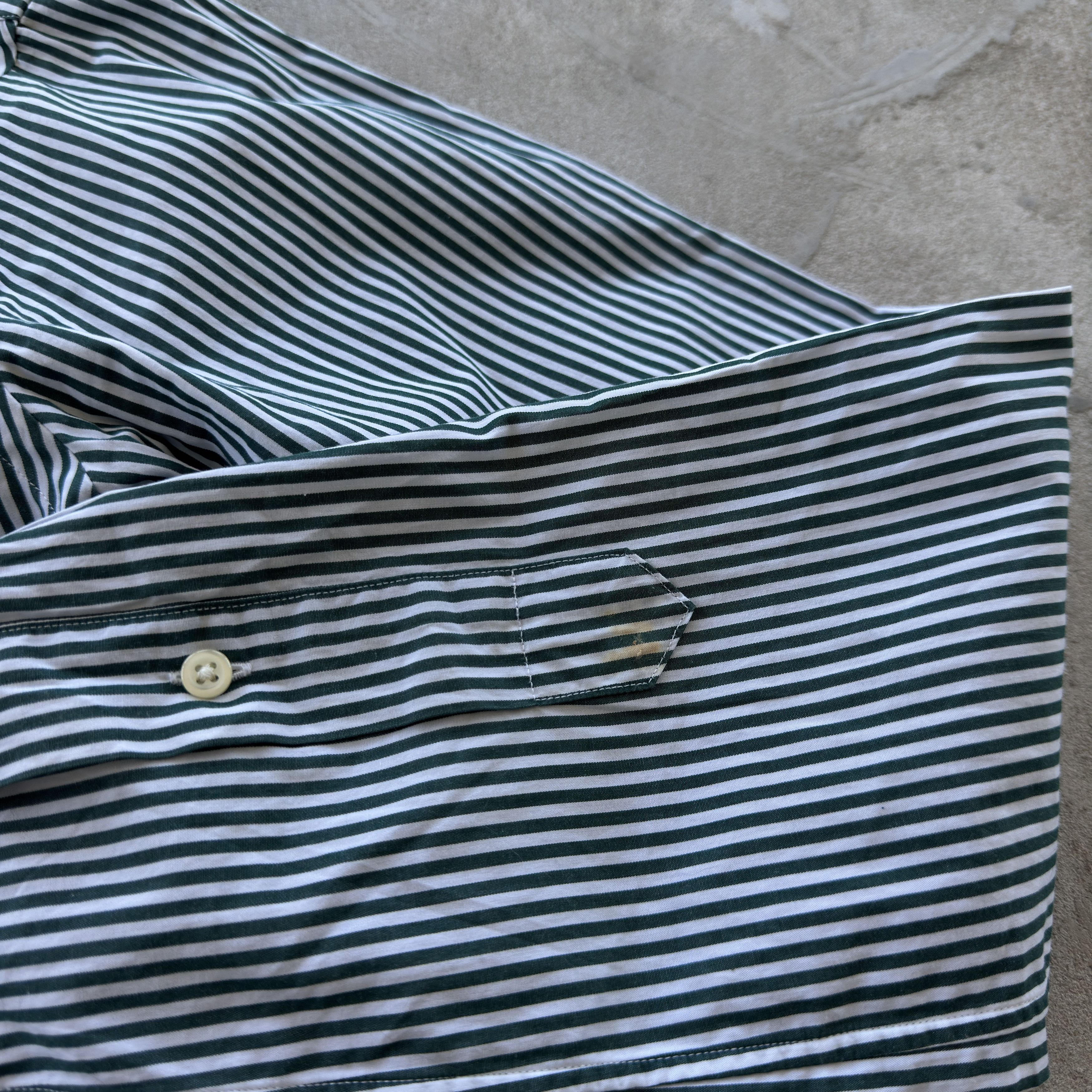 Polo Ralph Lauren Polo Ralph Lauren Green White Striped Slim Fit Shirt Small Size US S / EU 44-46 / 1 - 5 Thumbnail