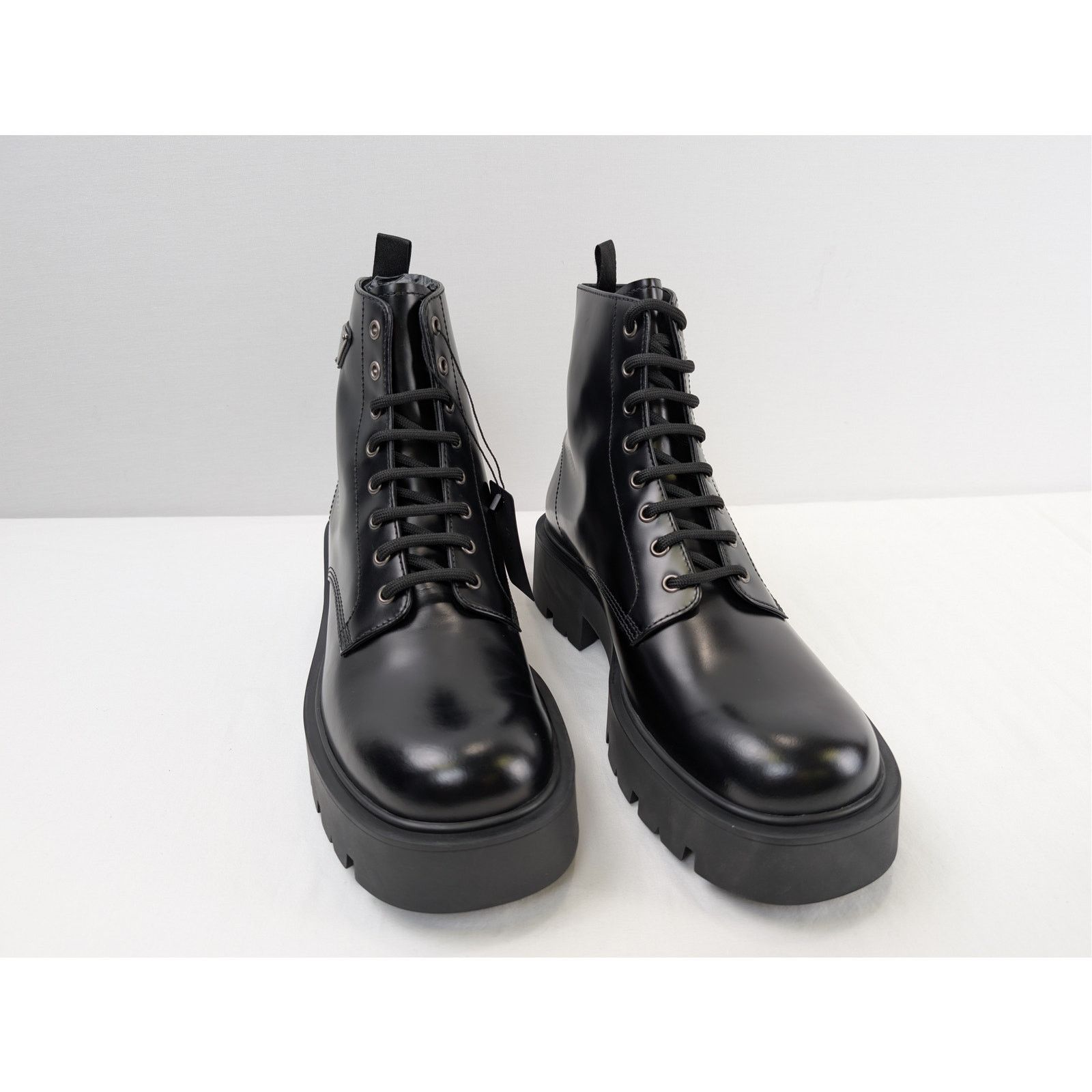 Prada o1rshd1 Monolith brushed leather and Re-Nylon boots in Black Size US 11.5 / EU 44-45 - 8 Thumbnail