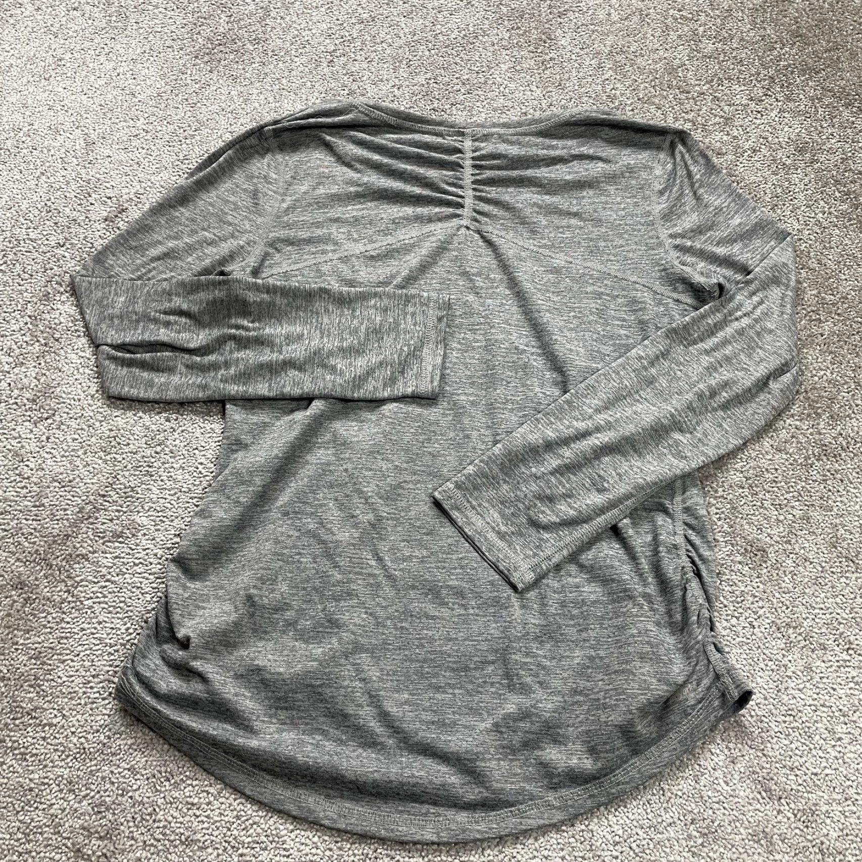 Vintage Athletic Works Active Top Womens M Gray Round Neck Long Sleeve T-Shirt Size M / US 6-8 / IT 42-44 - 2 Thumbnail