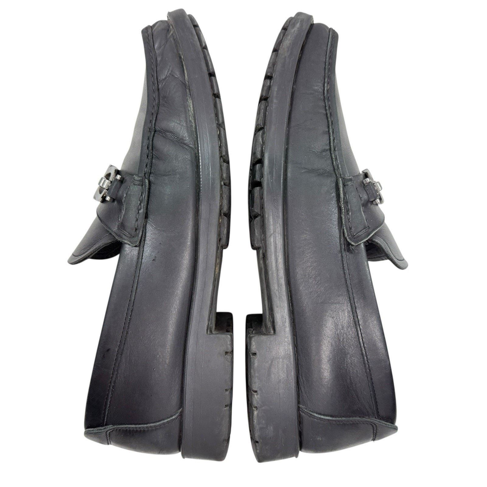 Salvatore Ferragamo Ferragamo David Leather Loafers Gancini Horse Bit Size 10 EE Size US 10 / EU 43 - 7 Thumbnail