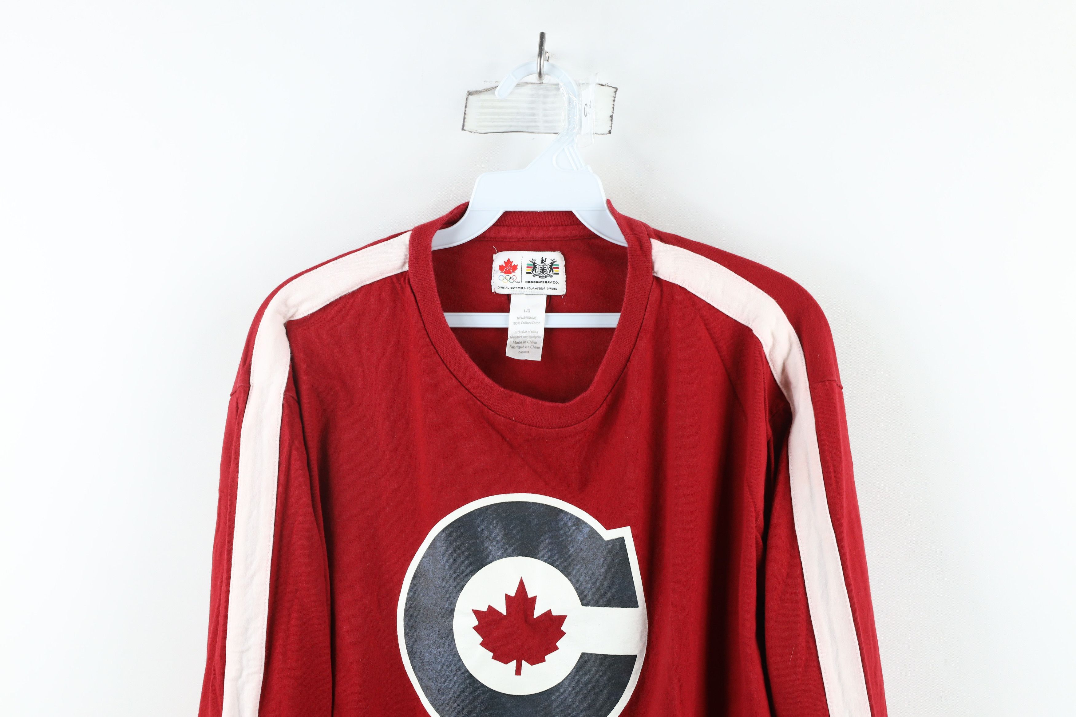 Hudson × Vintage Hudsons Bay Co Team Canada Olympics Long Sleeve T-Shirt Size US L / EU 52-54 / 3 - 2 Thumbnail