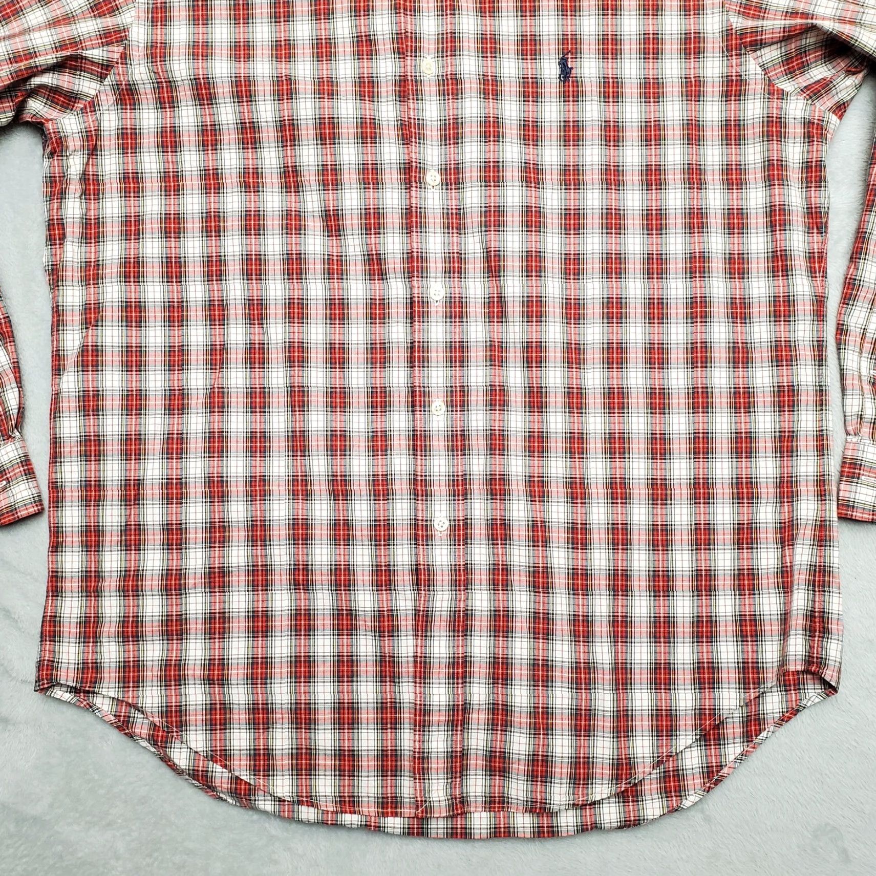 Polo Ralph Lauren VTG Ralph Lauren Shirt Mens 16 Red Plaid Yarmouth 100% Cotton Long Sleeve Button Up Shirt Mens Red Plaid Size US S / EU 44-46 / 1 - 3 Thumbnail