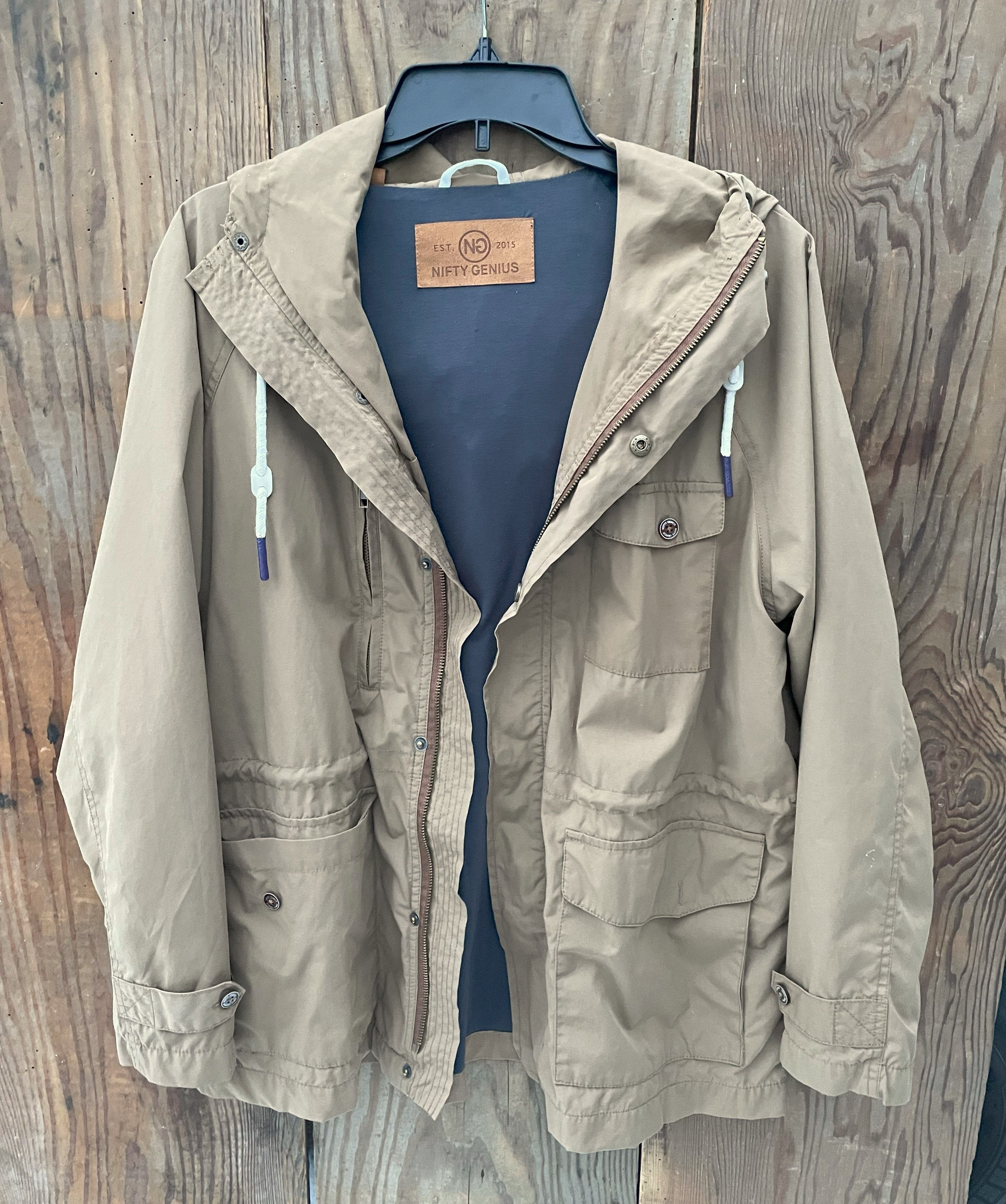 Other Nifty Genius Waxed Hooded Parka - Size Medium Size US M / EU 48-50 / 2 - 2 Thumbnail