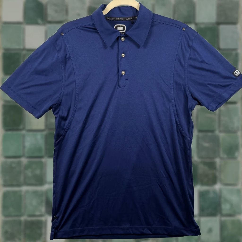 Vintage OGIO Gauge Polo M Shirt Navy Blue Short Sleeve OG104 Performance Golf Sporty EUC Mens Medium Size US M / EU 48-50 / 2 - 1 Thumbnail