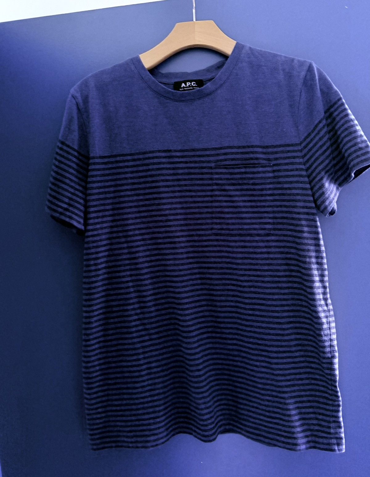 A.P.C. A.P.C. Paris Keanu Stripe Pocket Tee size Medium Size US M / EU 48-50 / 2 - 2 Thumbnail