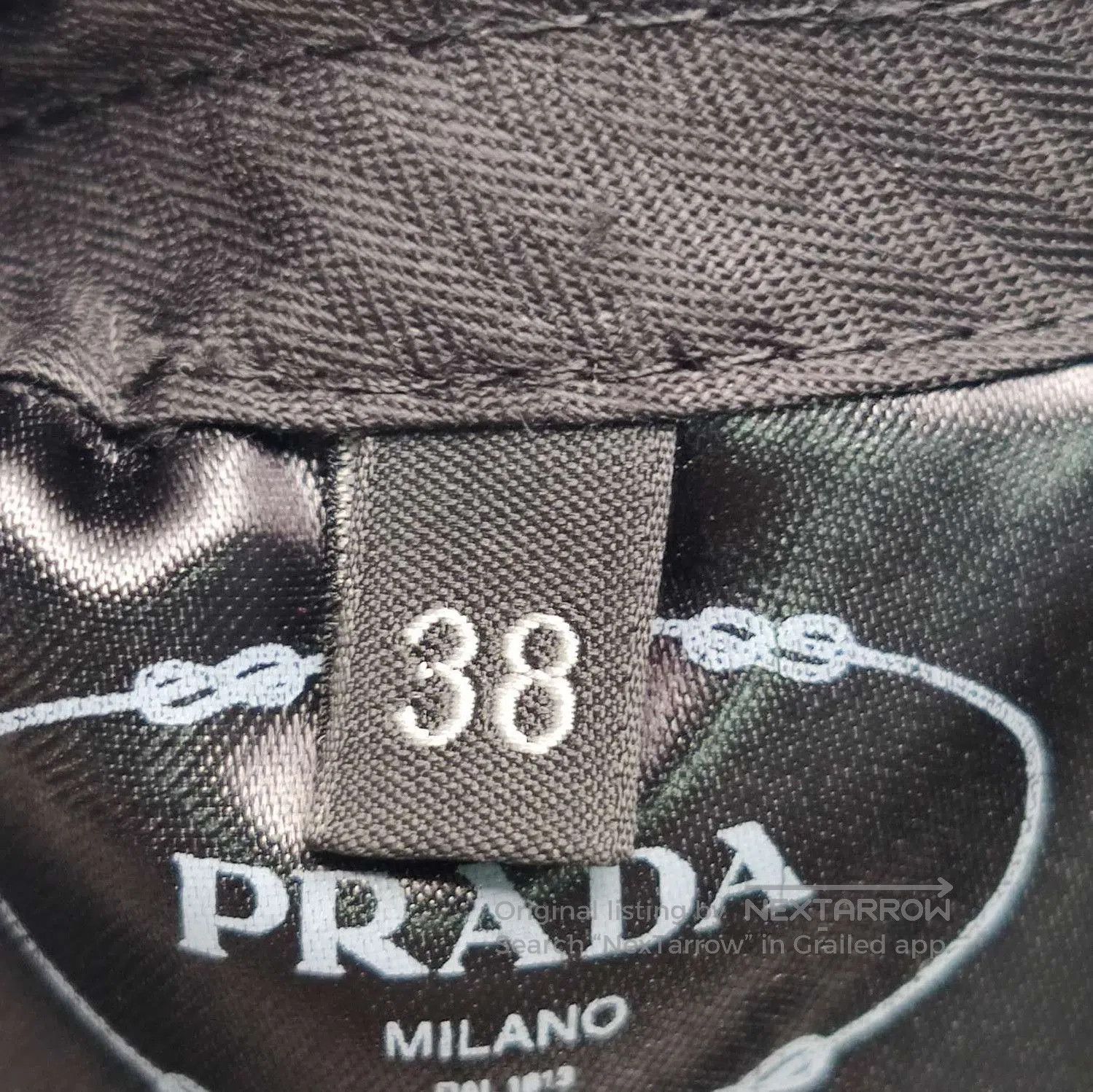 Prada Prada Black Wool Wide. Size 37" - 7 Thumbnail