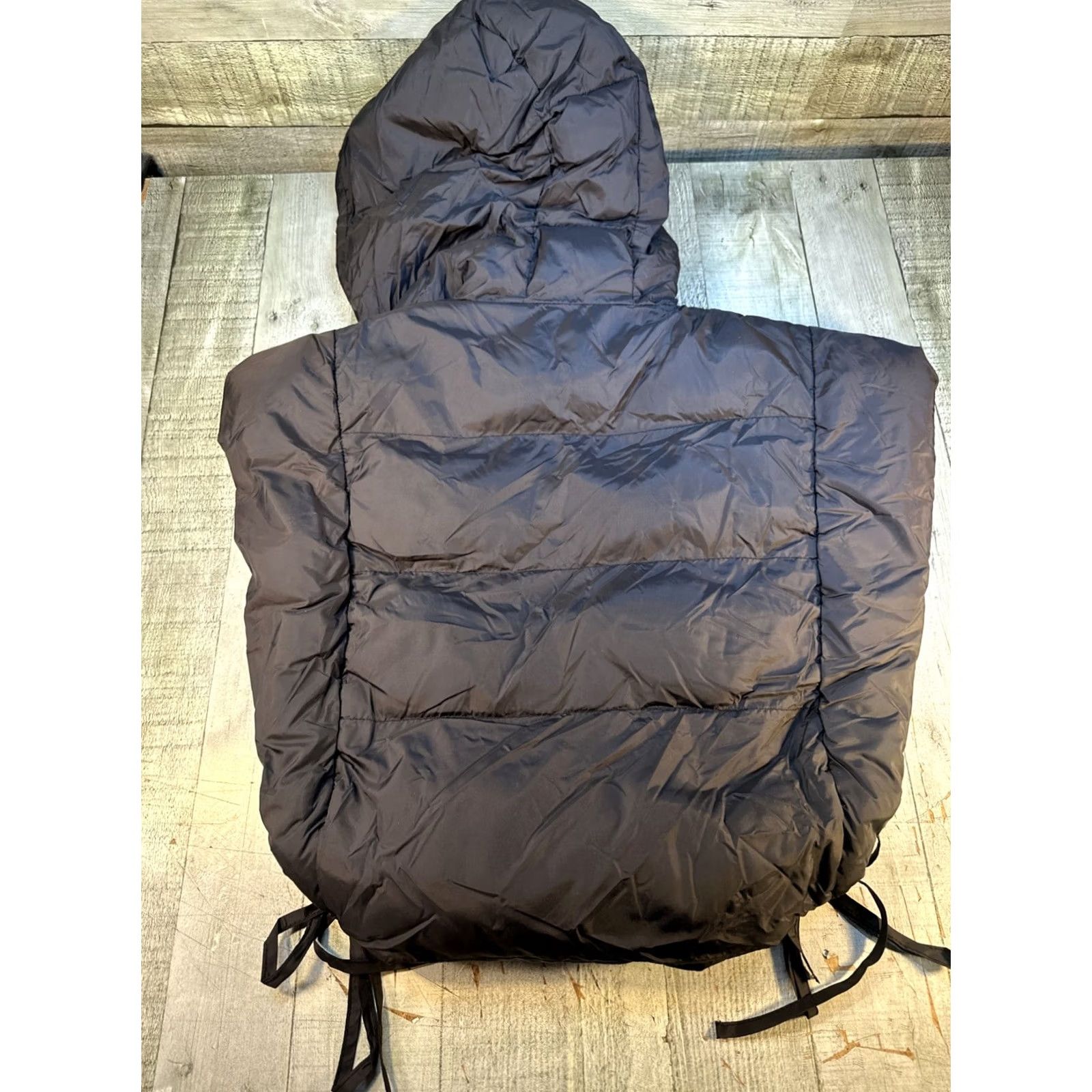 Vintage Jireh Black Puffer Vest Hooded Sleeveless Jacket Women’s Size Small Zip Up Size S / US 4 / IT 40 - 5 Thumbnail
