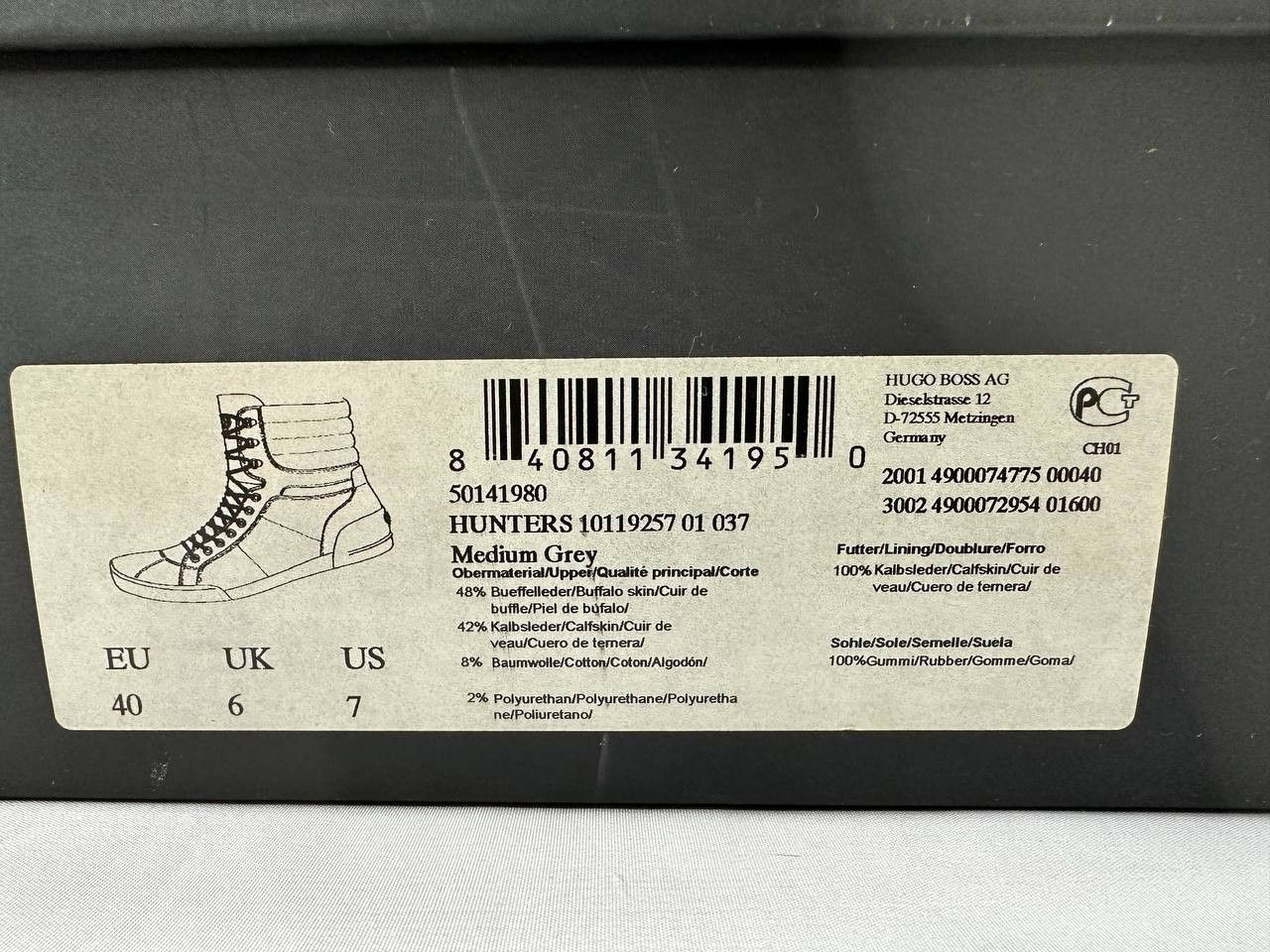 Hugo Boss VTG Hugo Boss Hunters Leather High Top Lace Up Sneakers Size US 7 / EU 40 - 16 Thumbnail