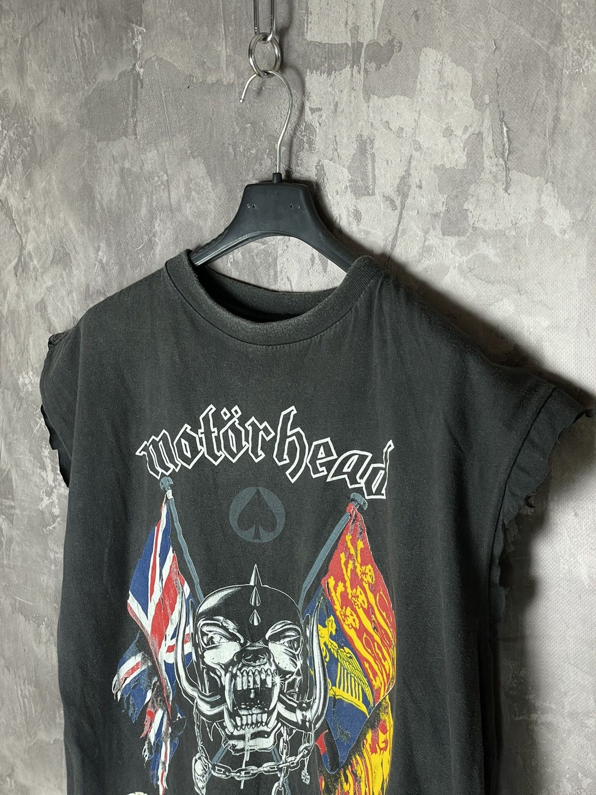 Band Tees × Vintage Motorhead Crazy 1991 Cutoff Lemmy Tour Single stich Tee Size US M / EU 48-50 / 2 - 9 Thumbnail