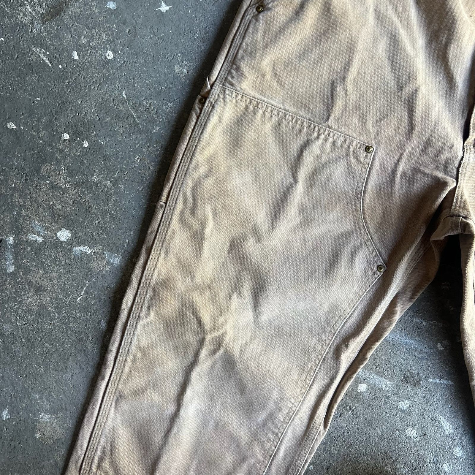 Carhartt × Vintage Carhartt faded brown double knee work wear carpenter pants Size US 37 - 7 Thumbnail