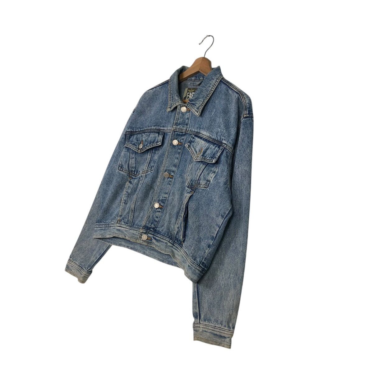 Japanese Brand 🔥VINTAGE BIKER DENIM JACKET EASY RIDE ACID ISSEY MIYAKE Size US L / EU 52-54 / 3 - 4 Thumbnail