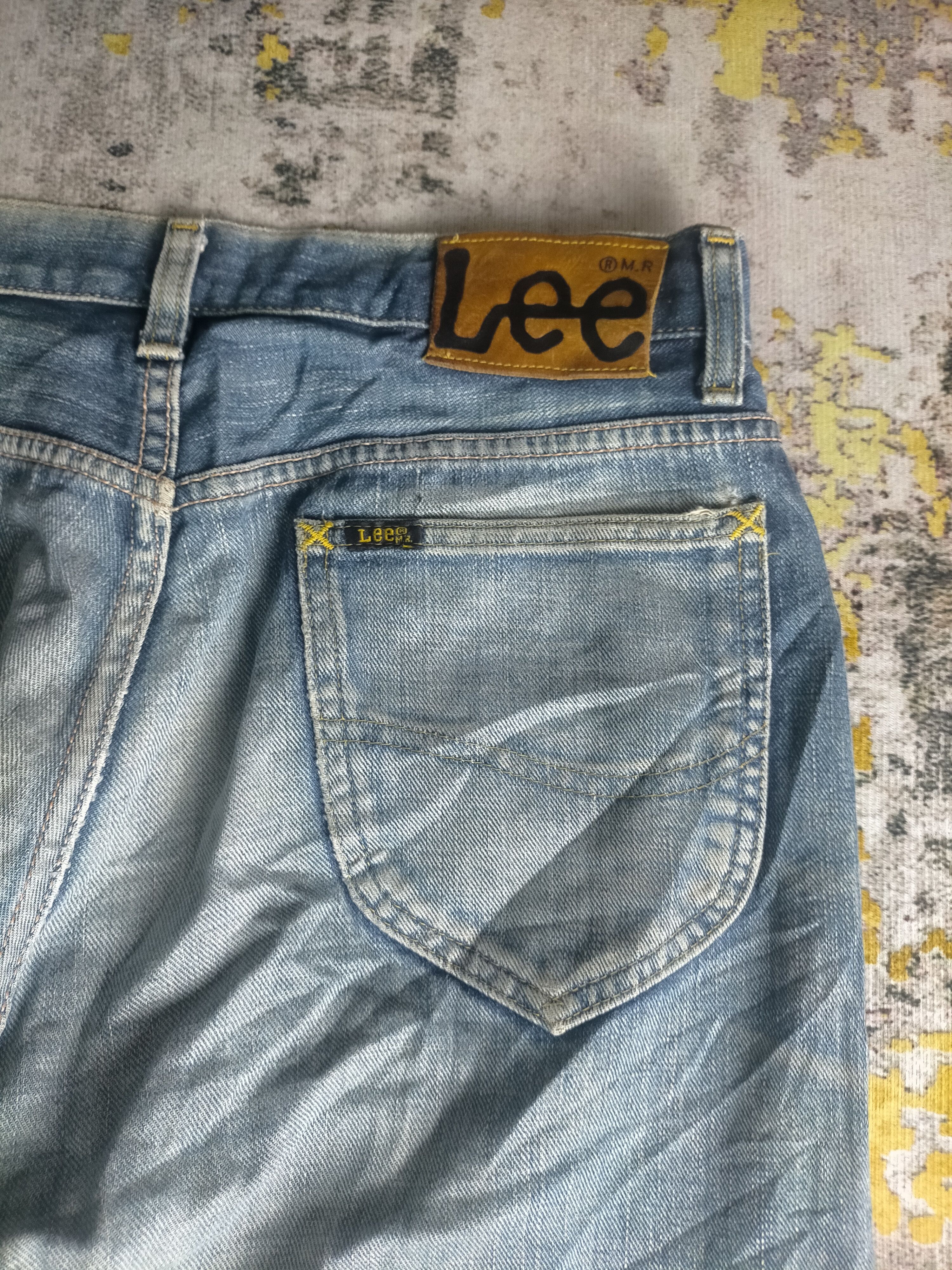 Lee 🔥 Vintage 90s Lee Selvedge Distressed Washed Jeans Size US 30 / EU 46 - 6 Thumbnail
