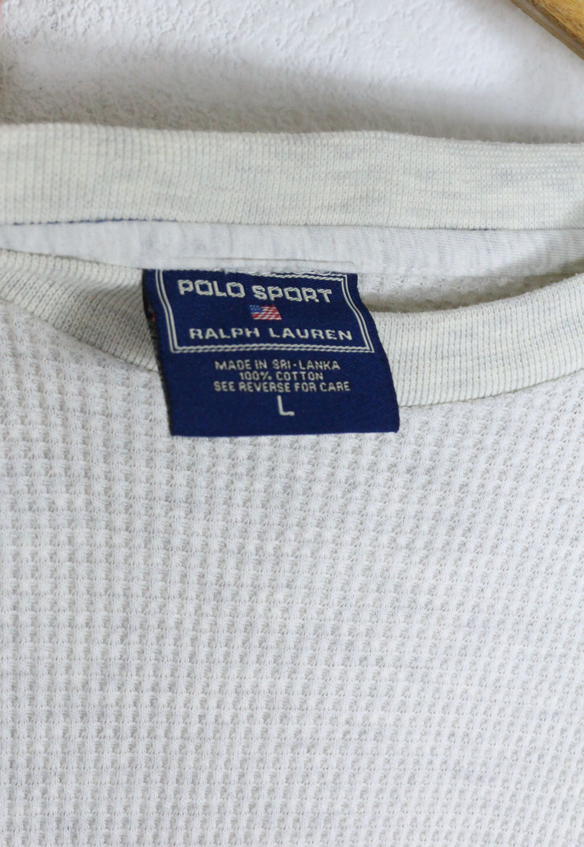 Polo Ralph Lauren Vintage Polo Sport Ralph Lauren Waffle Gray T-shirt Tee 90s Size US L / EU 52-54 / 3 - 2 Thumbnail