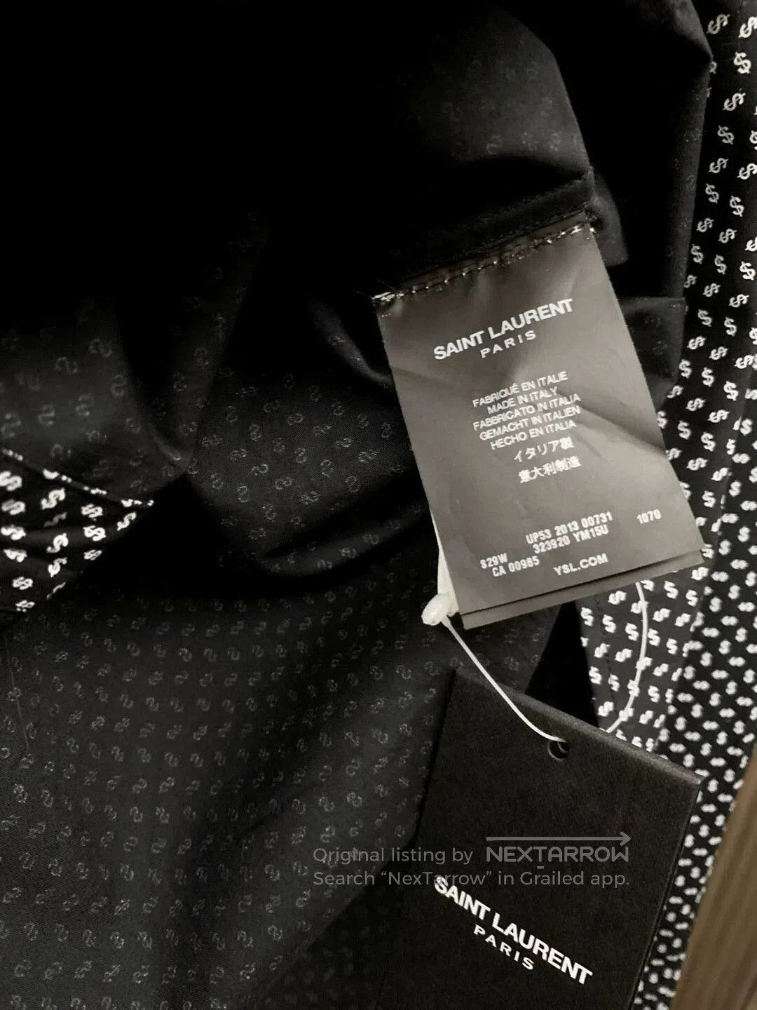 Yves Saint Laurent Black Polka Dot Long Sleeve Button-Up Shirt. Size US S / EU 44-46 / 1 - 4 Thumbnail