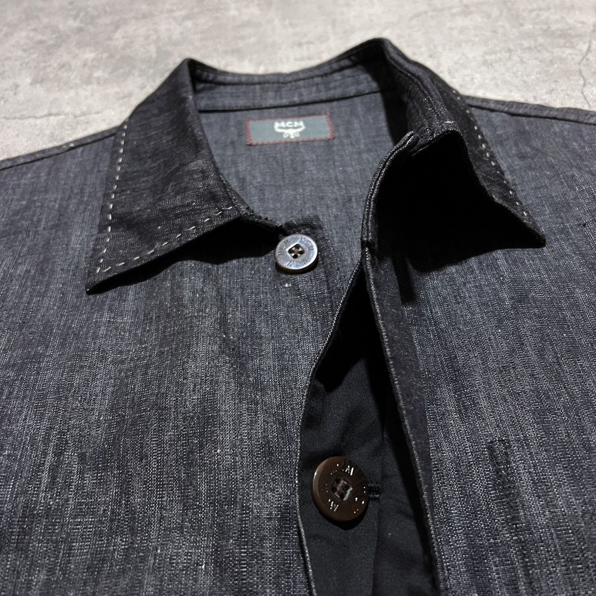 MCM MCM Indigo Cotton Linen Blend Light Chore Jacket Size US L / EU 52-54 / 3 - 4 Thumbnail