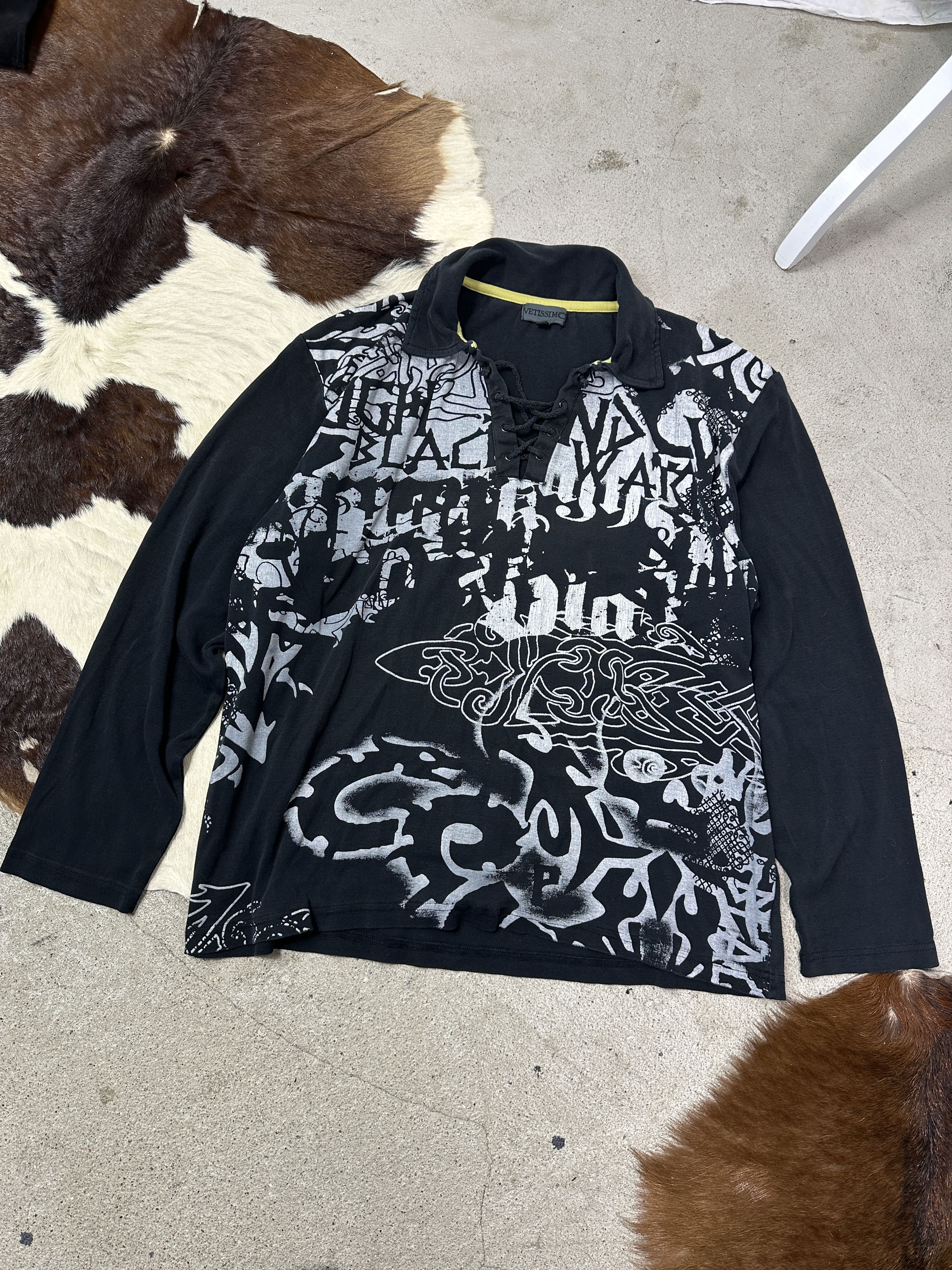 Vintage Vintage Streetwear Oversize Printed Tribal Longsleeve 00s Size XL / US 12-14 / IT 48-50 - 2 Thumbnail