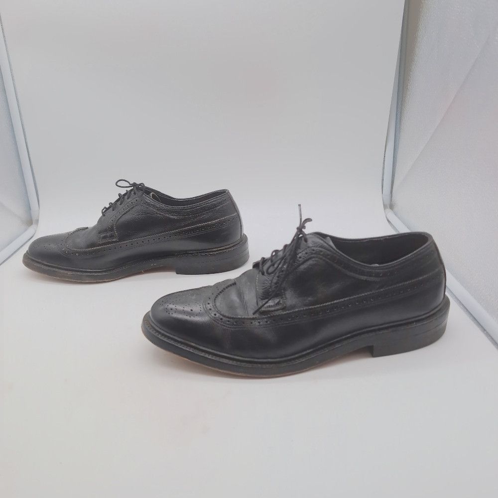 Other O'Sullivan Sz 9 Classic Wingtip Black Leather Men's Dress S Size US 9 / EU 42 - 4 Thumbnail