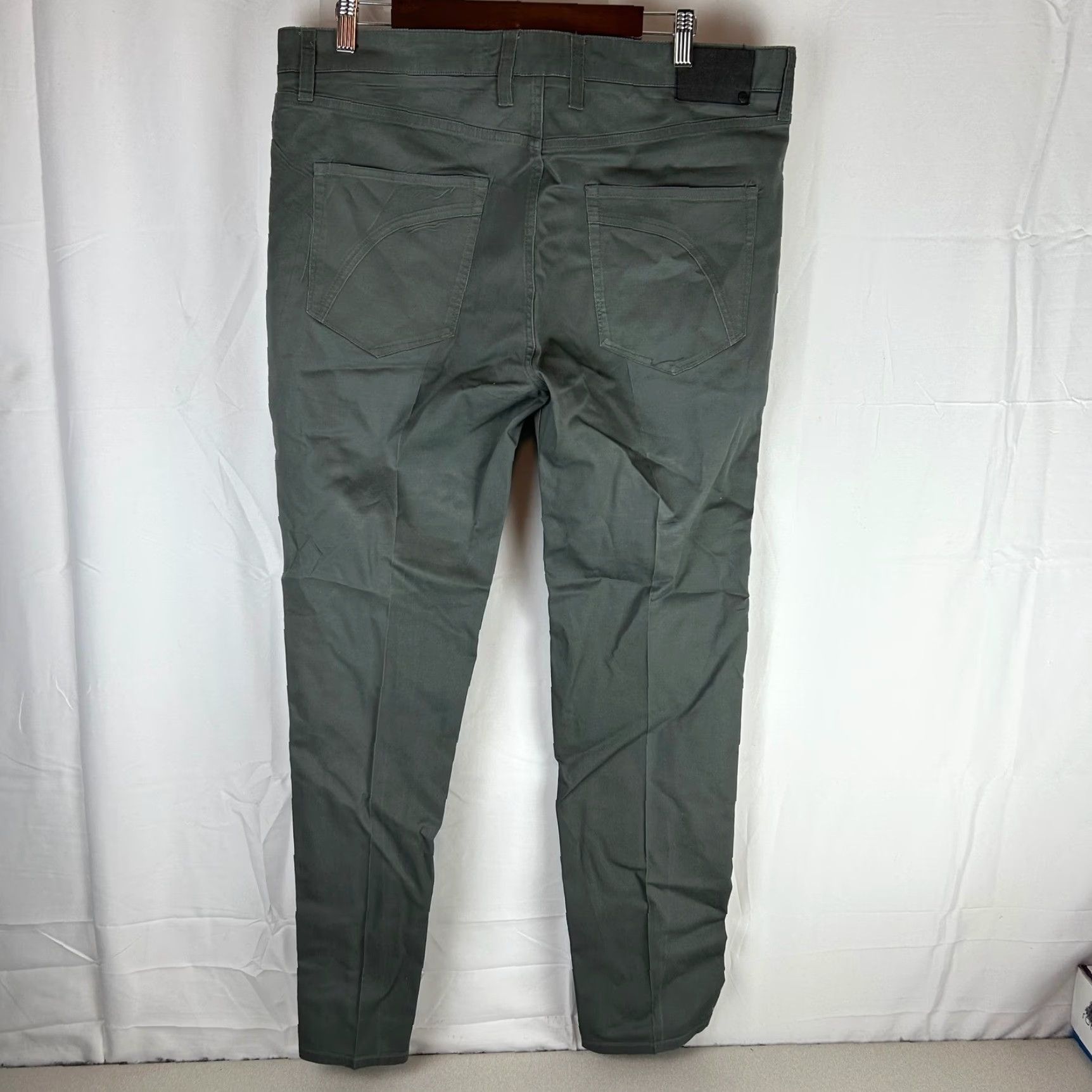 Vintage Fox Heritage Forged Pants Flat Front Slim Chino 36x32 Grey Mens Casual Workwear 5-Pocket Button Zip Stitching Size US 36 / EU 52 - 6 Thumbnail