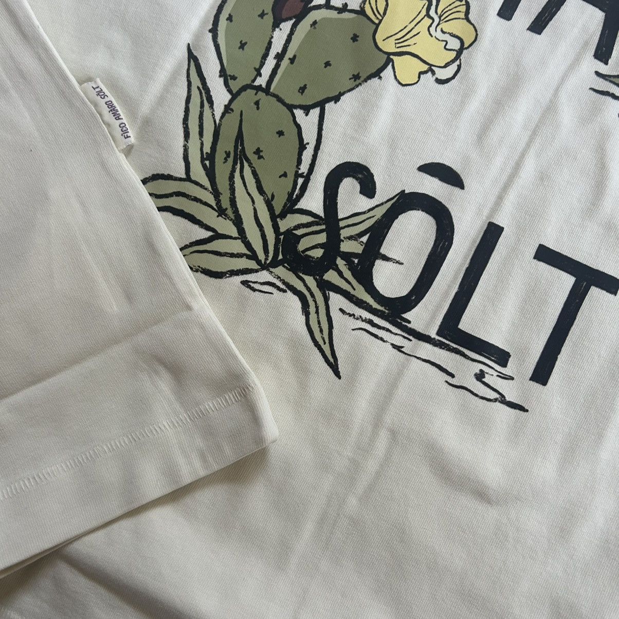 Vintage FìCO AMÀRO SÔLT BLiND STiTCH CACTUS TEE CREAM ORANGE COUNTY Size US XL / EU 56 / 4 - 4 Thumbnail