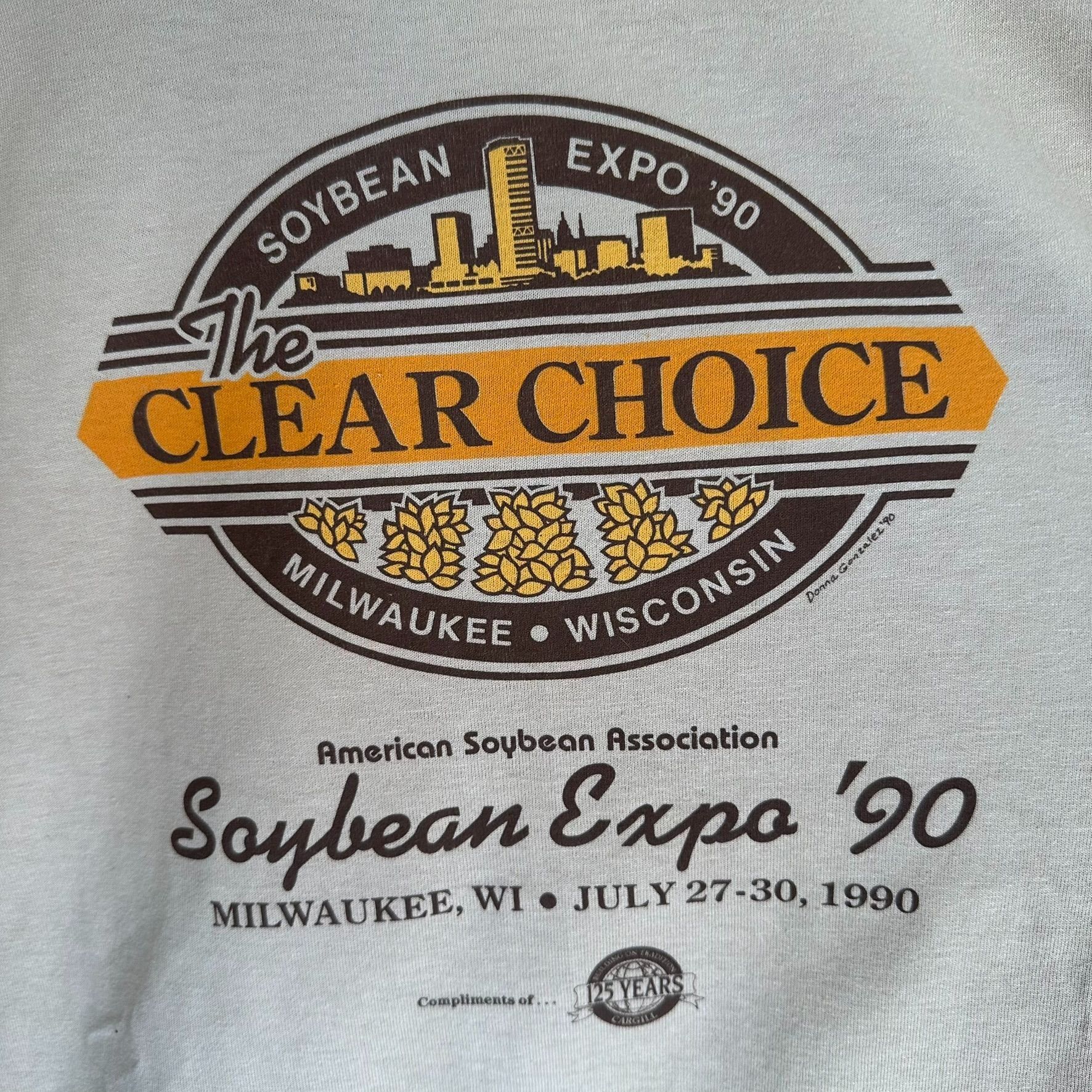 Vintage Vintage 90s Wisconsin Soybean Expo T-Shirt Farmer Agricultur Size US XL / EU 56 / 4 - 2 Thumbnail