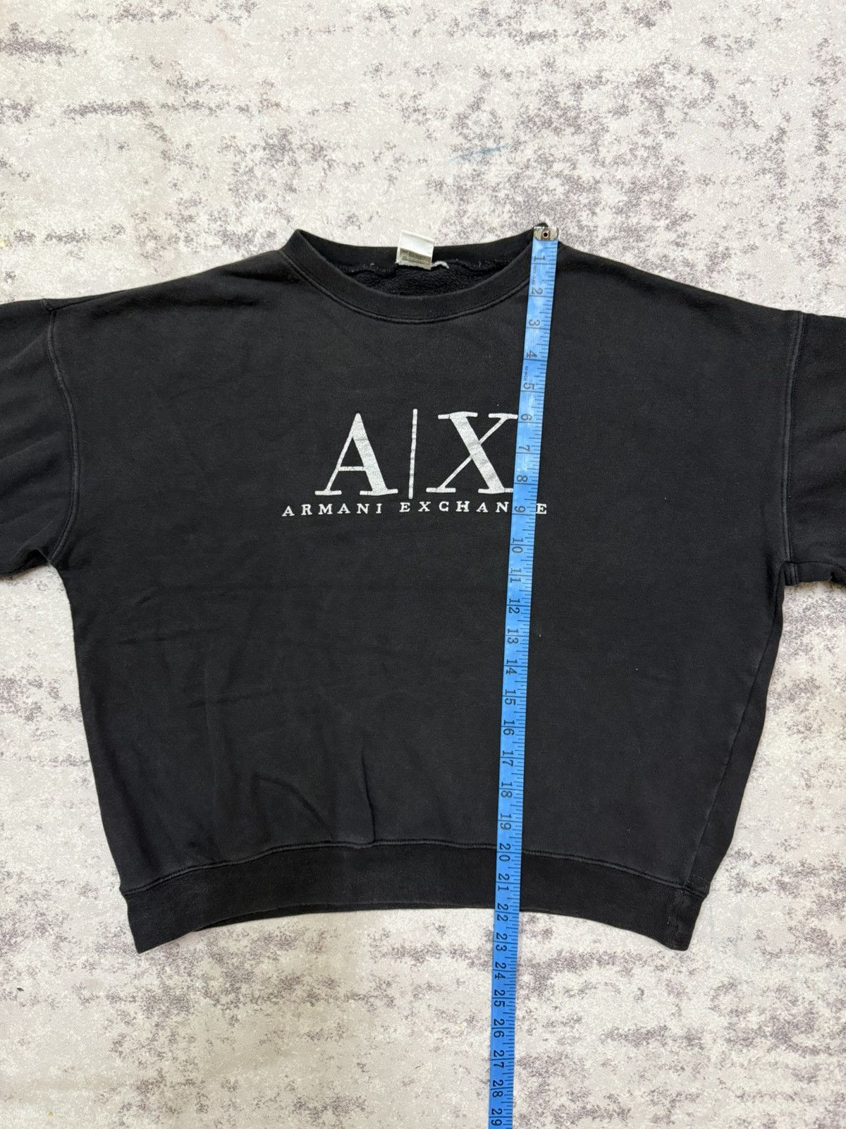 Armani Exchange Armani Exchange Biglogo Cropped Sweatshirt Size L / US 10 / IT 46 - 13 Thumbnail