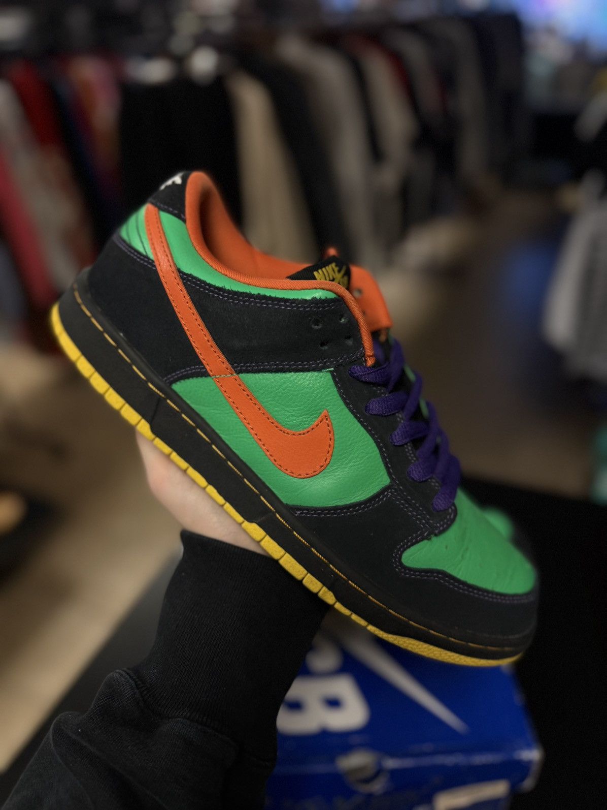 Nike Size 11 - Nike Dunk SB Low Green Spark Hoop Orange Halloween Size US 11 / EU 44 - 19 Thumbnail