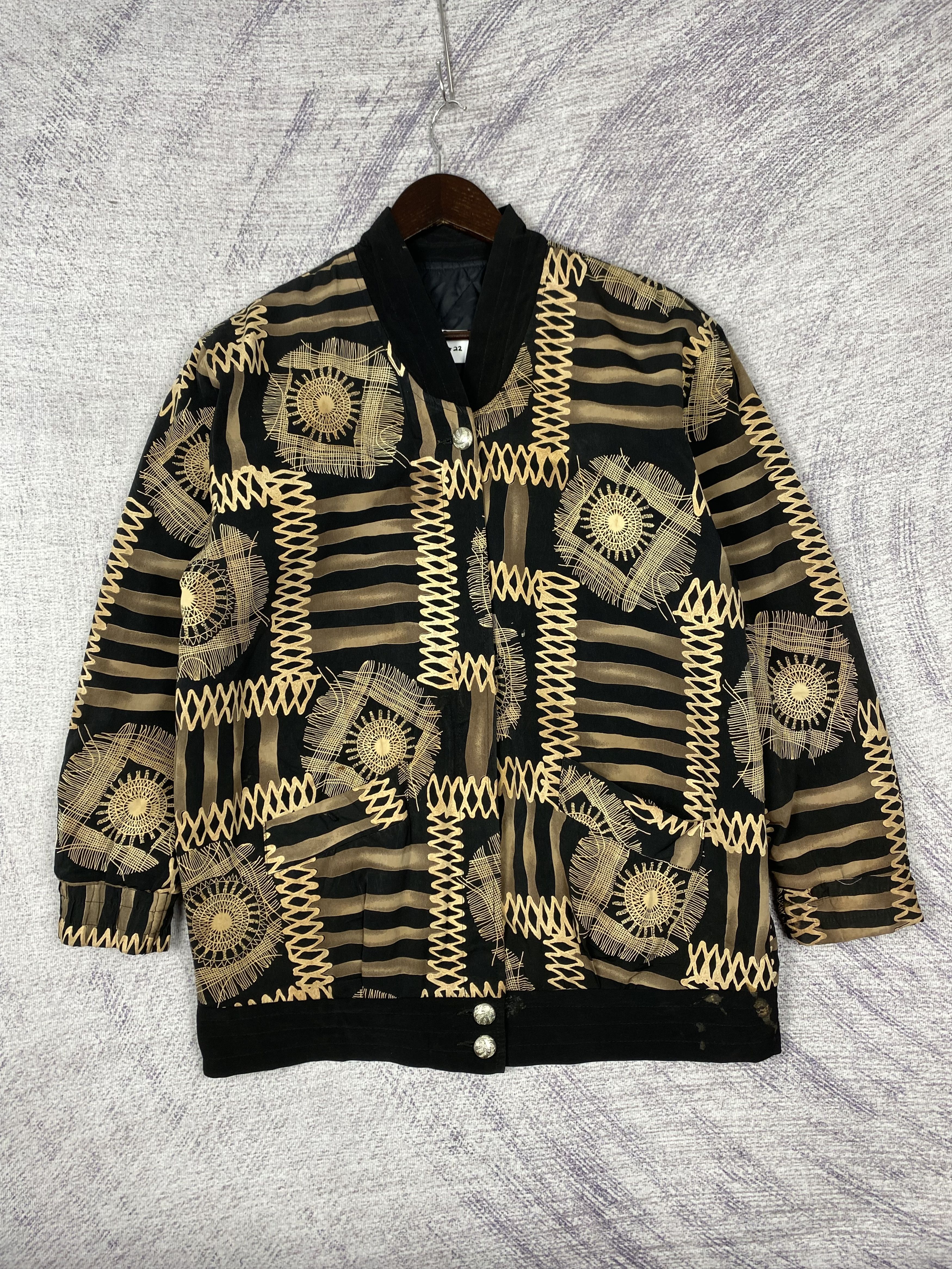 Vintage Japanese Brand Monogram Quilted Lining Jacket