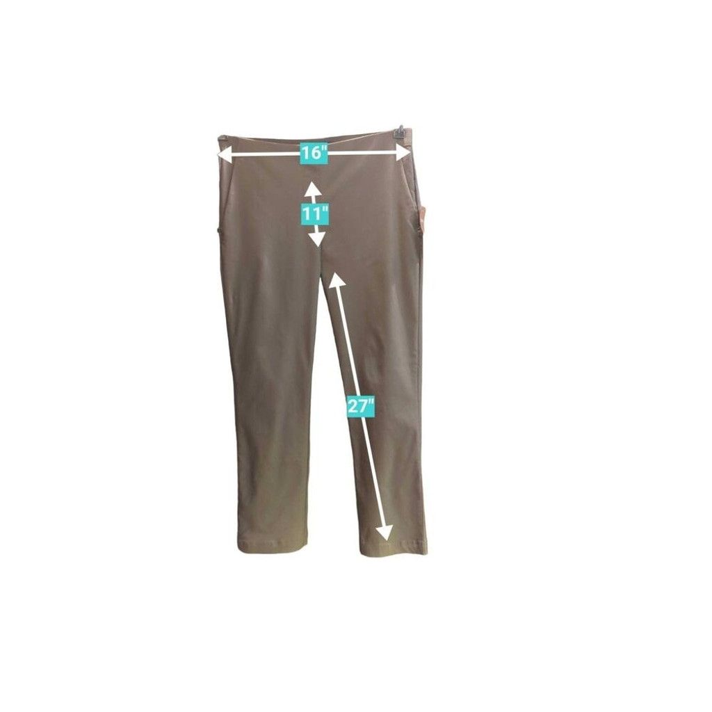 Cotton Traders Cotton Traders Women's 10 Ultimate Pull On Slacks Dark Taupe Size 32" / US 10 / IT 46 - 4 Thumbnail