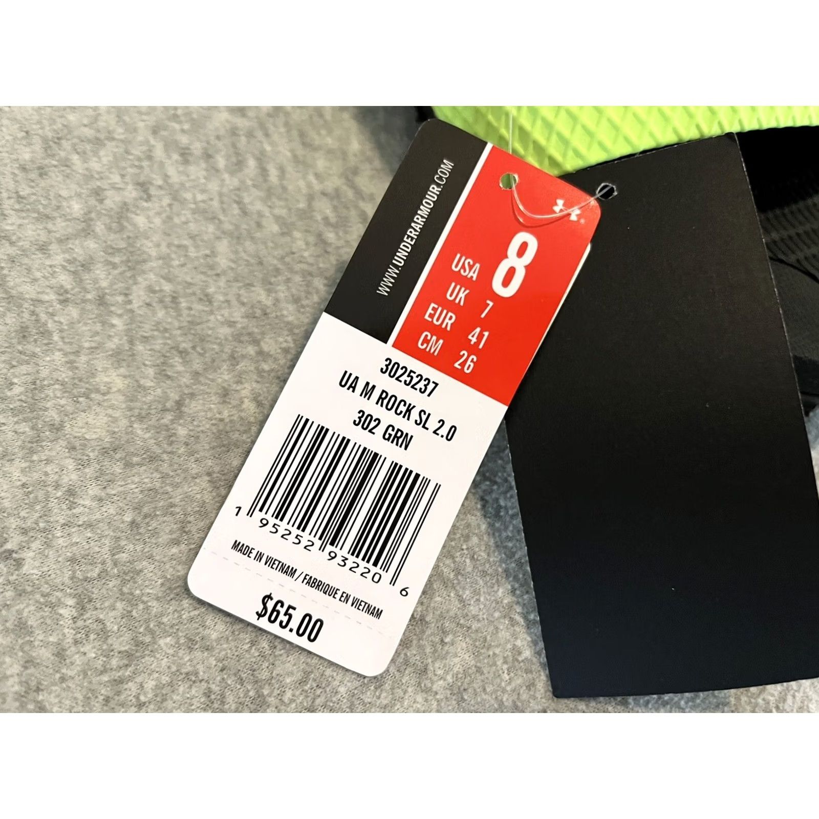 Under Armour Under Armour Project Rock 2.0 Sandals Green Mens 8 Slide Slip On Mens/US 8 Size ONE SIZE - 2 Thumbnail